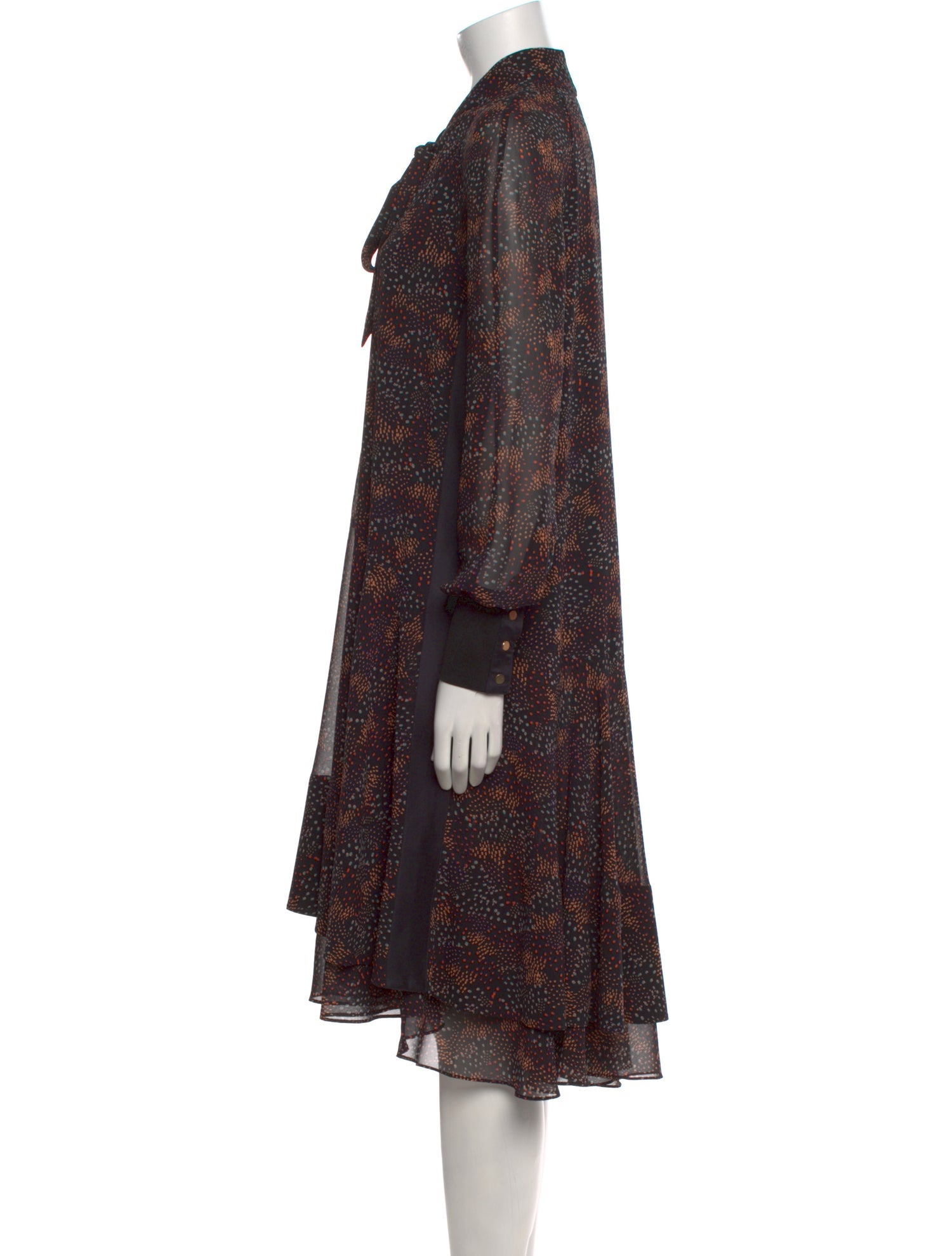 ME+EM Printed Knee-Length Dress