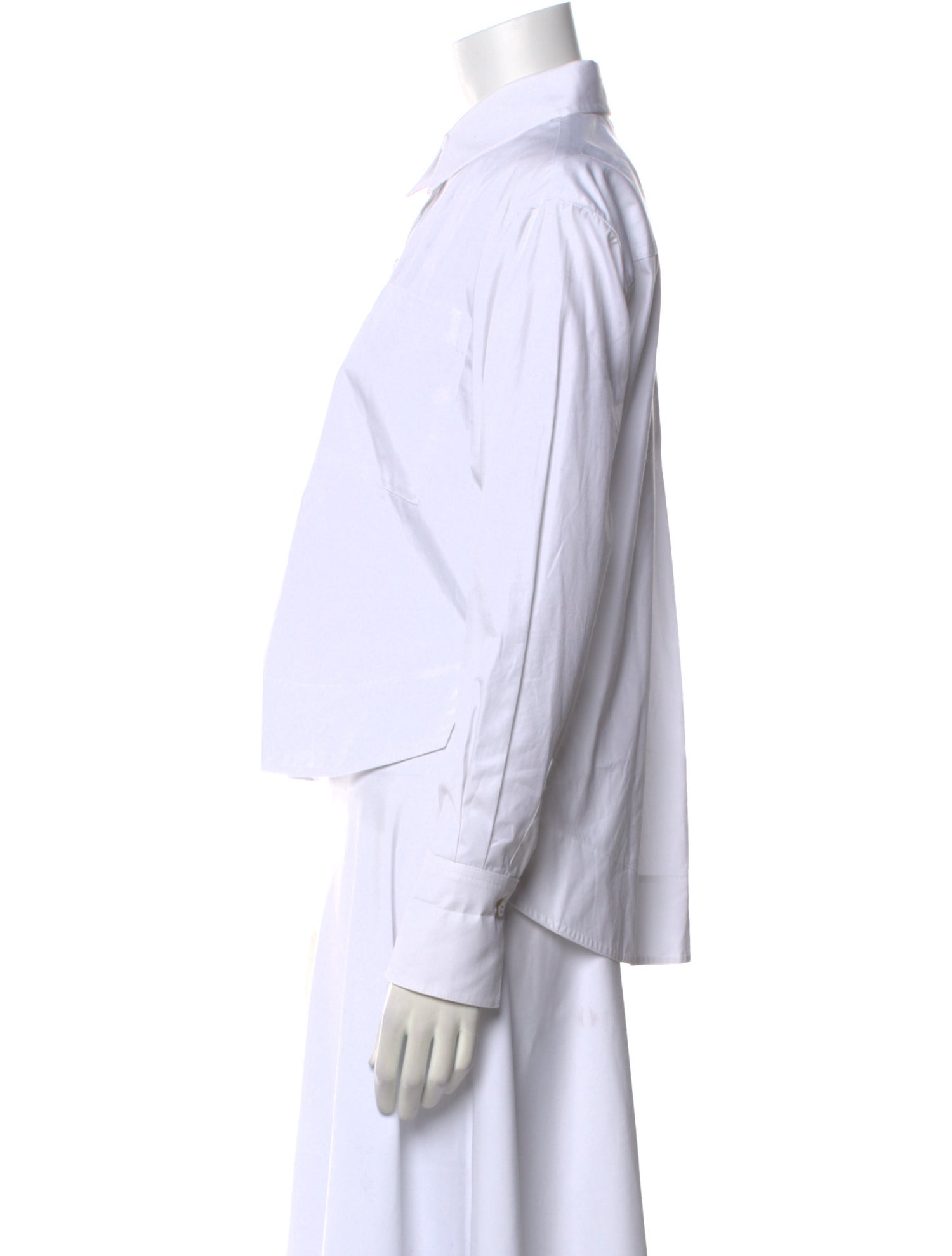 ME+EM Long Sleeve Button-Up Top