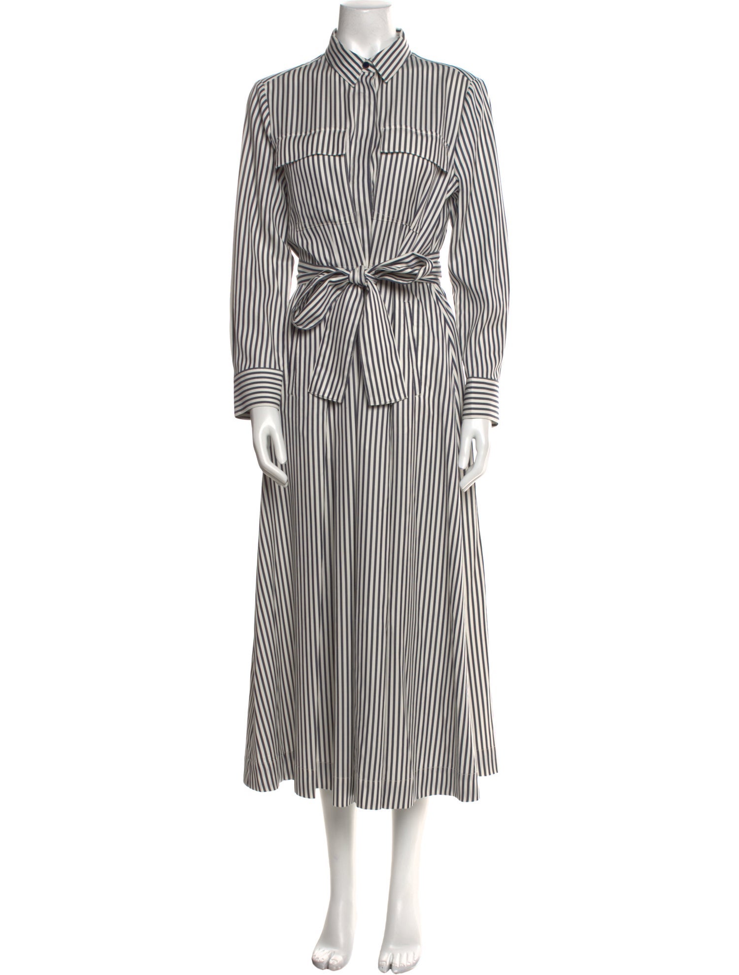 ME+EM Striped Long Dress