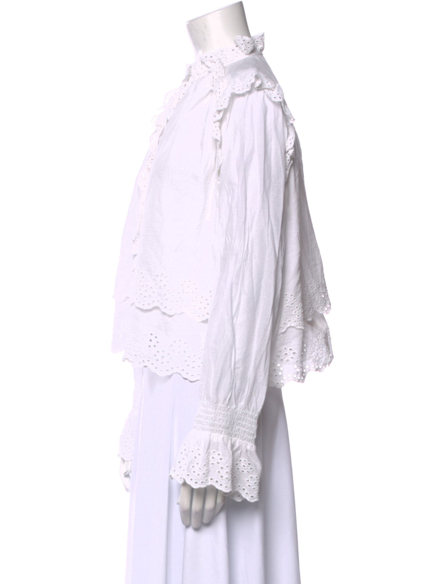 ME+EM Mock Neck Long Sleeve Top