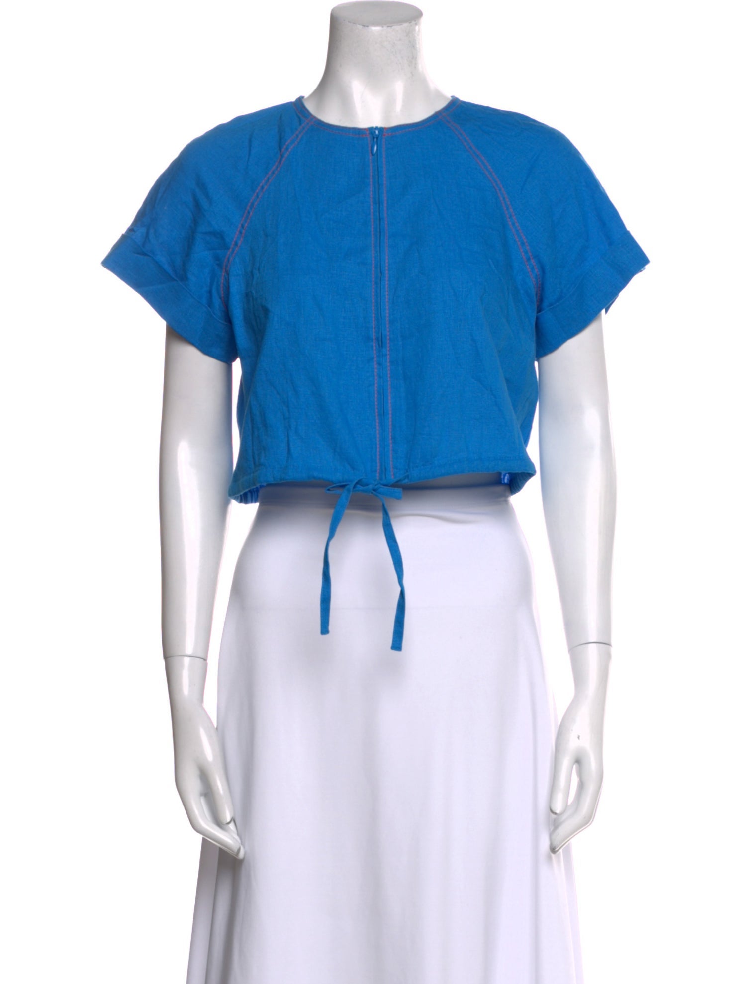 ME+EM Crew Neck Short Sleeve Crop Top