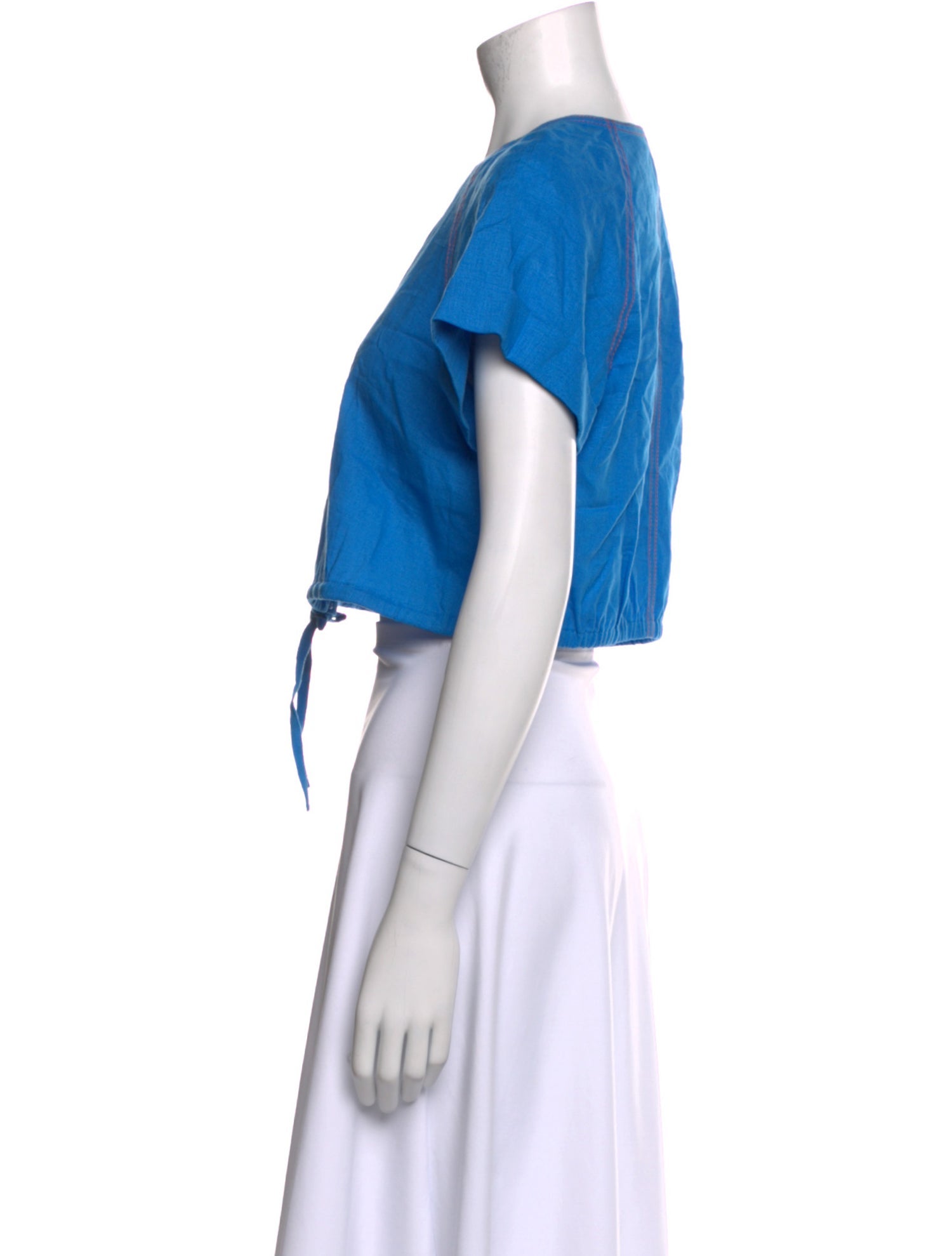 ME+EM Crew Neck Short Sleeve Crop Top