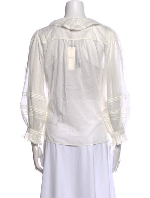 ME+EM V-Neck Three-Quarter Sleeve Blouse