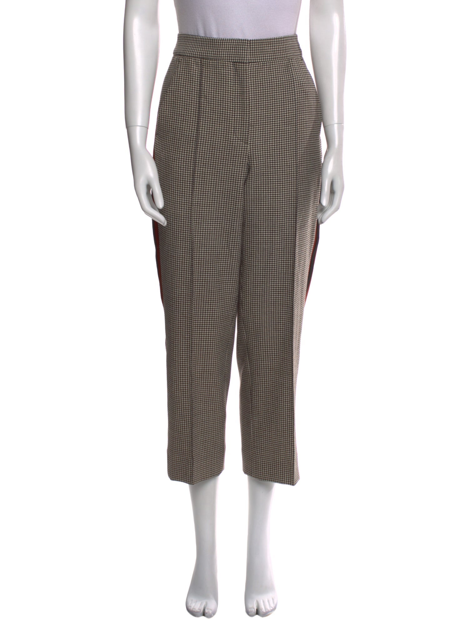 ME+EM Plaid Print Straight Leg Pants