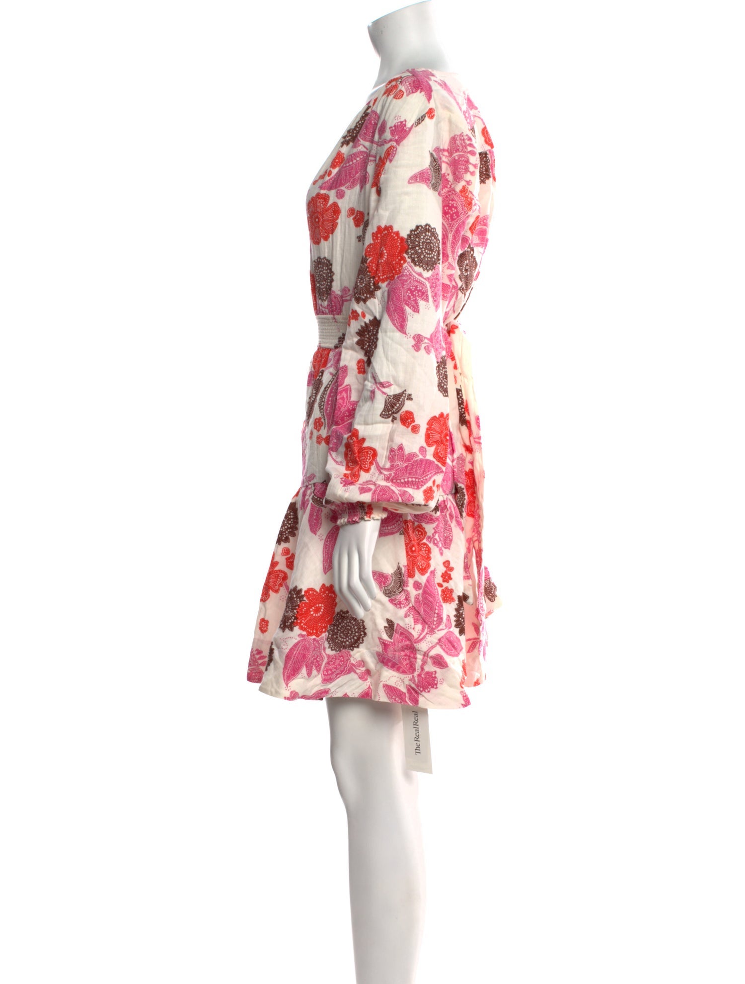 ME+EM Floral Print Midi Length Dress