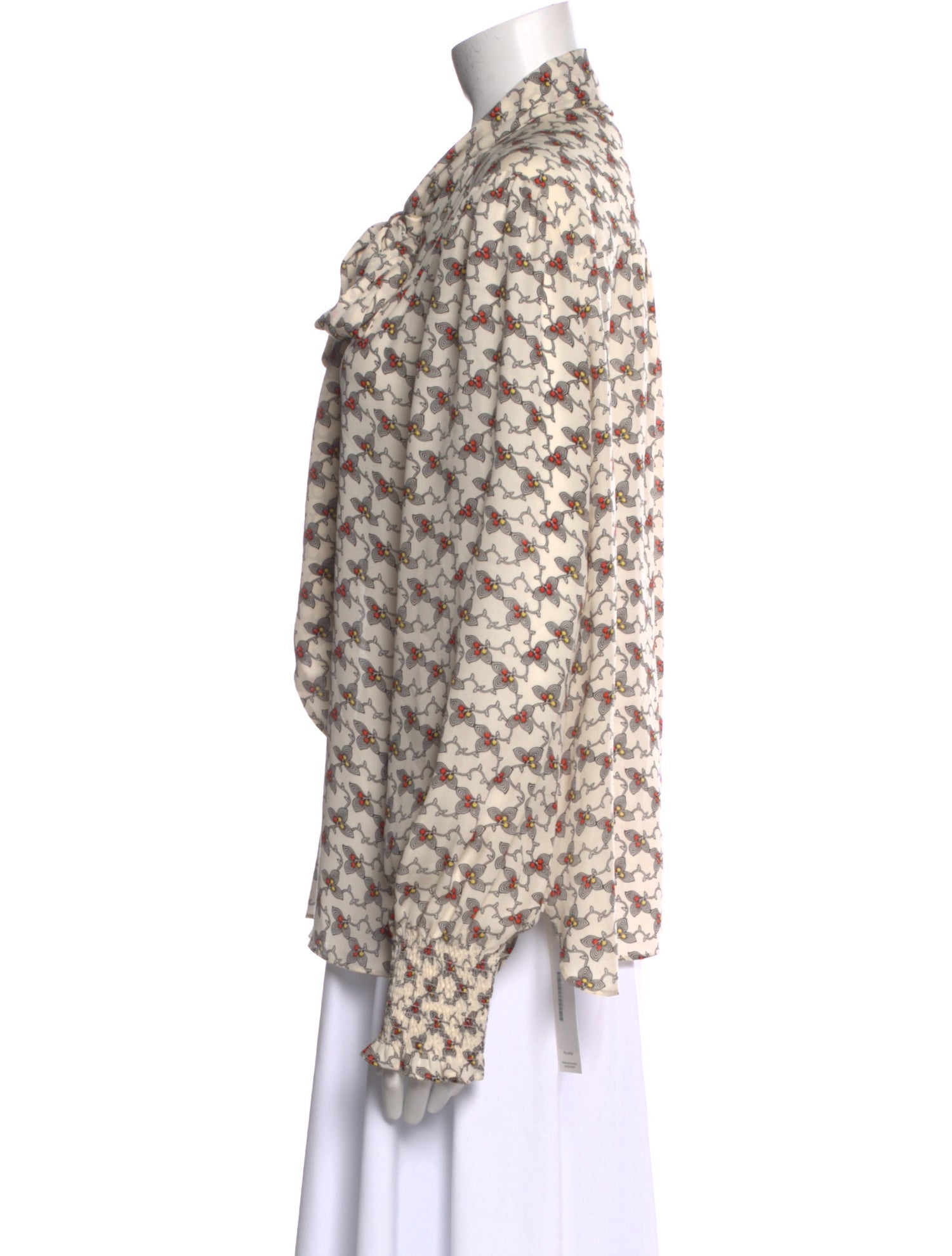 ME+EM Silk Printed Blouse