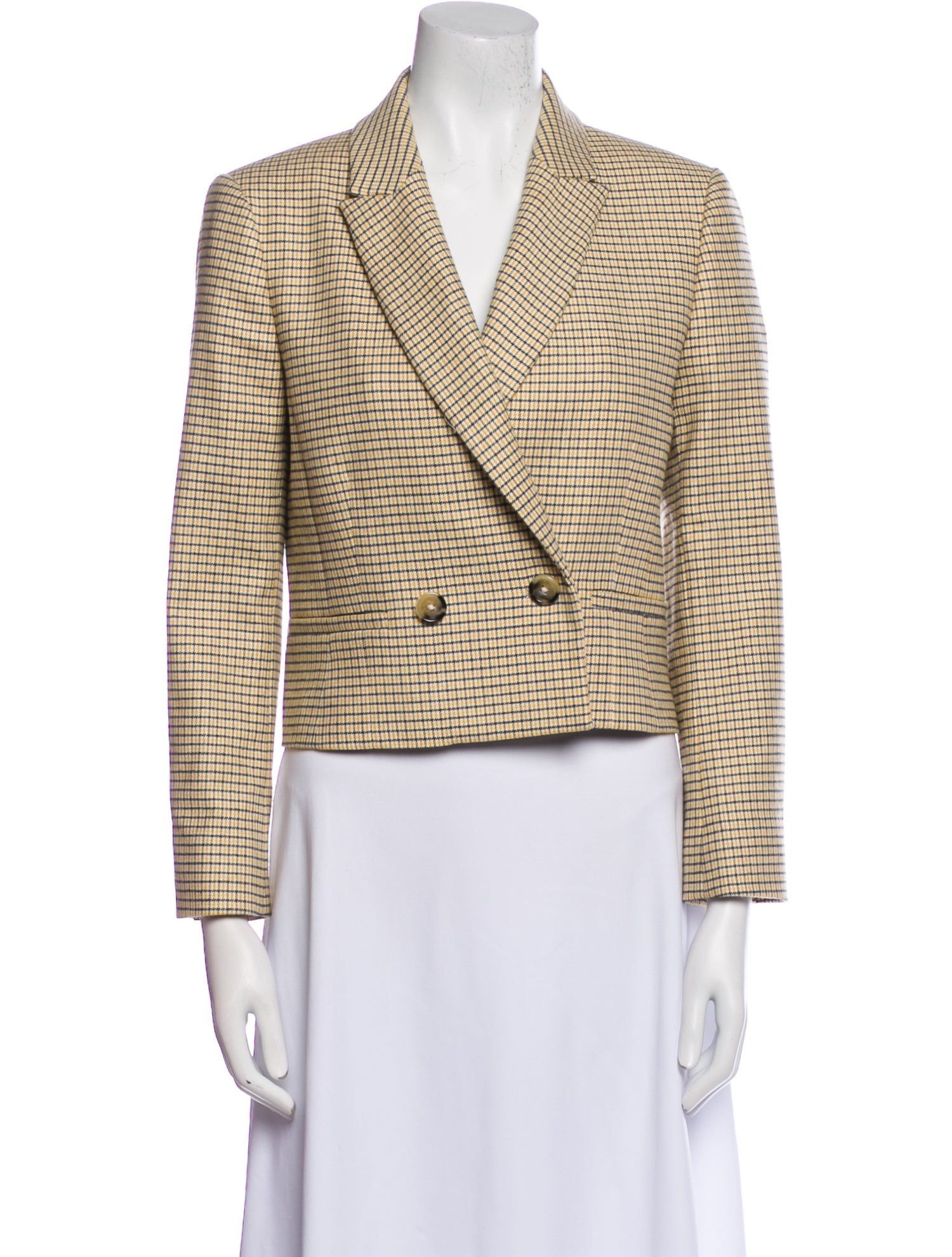 ME+EM Plaid Print Blazer