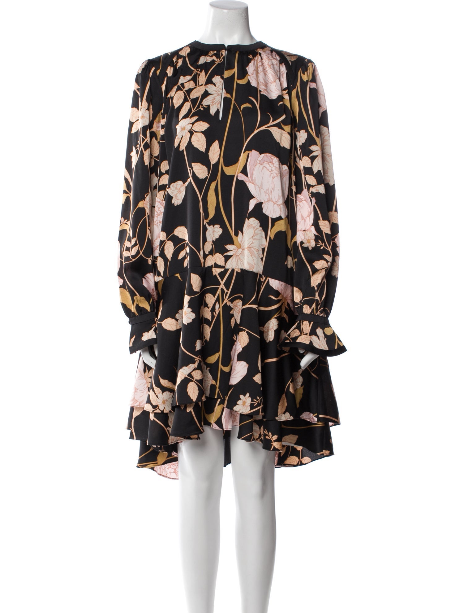 ME+EM Floral Print Midi Length Dress