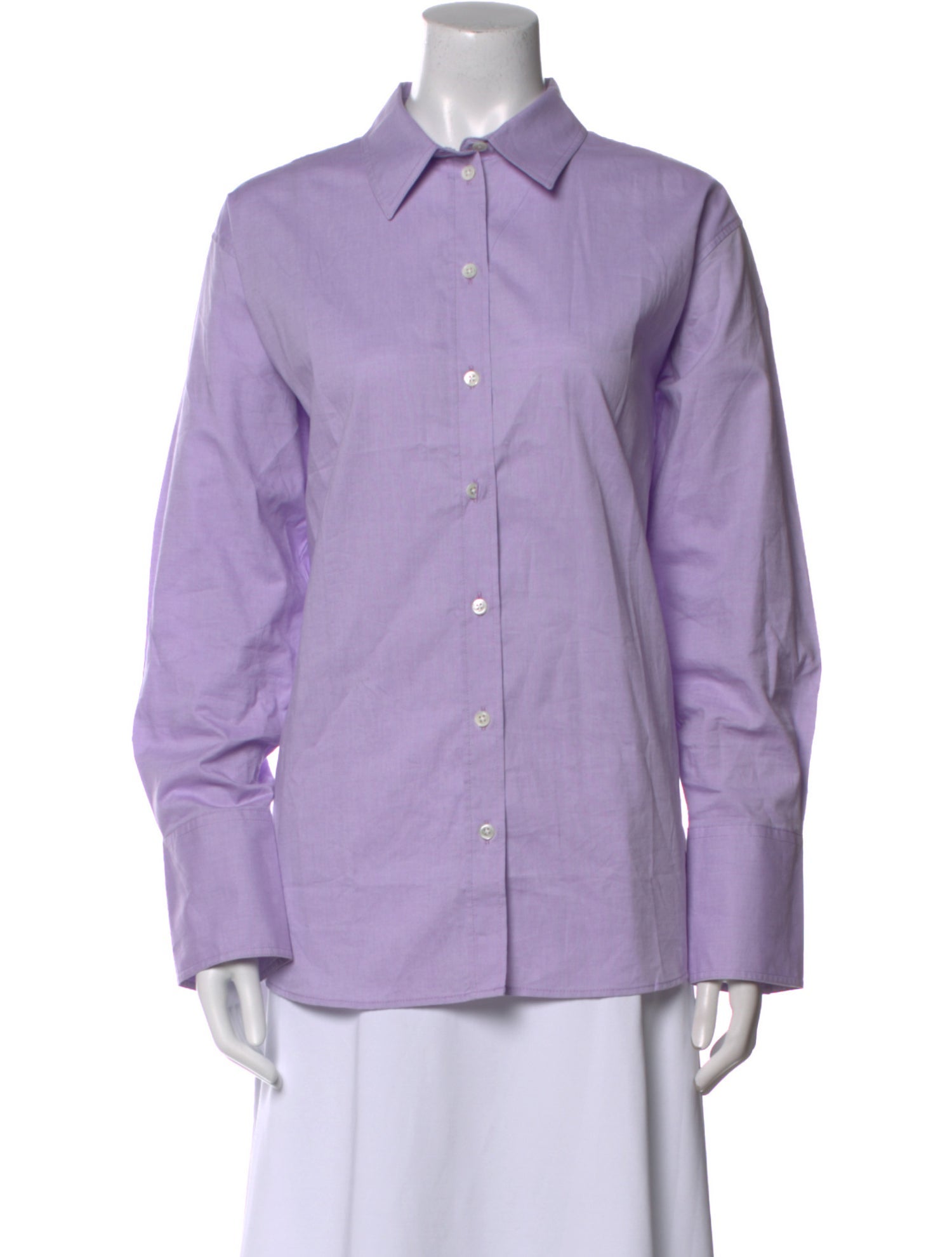 ME+EM Long Sleeve Button-Up Top