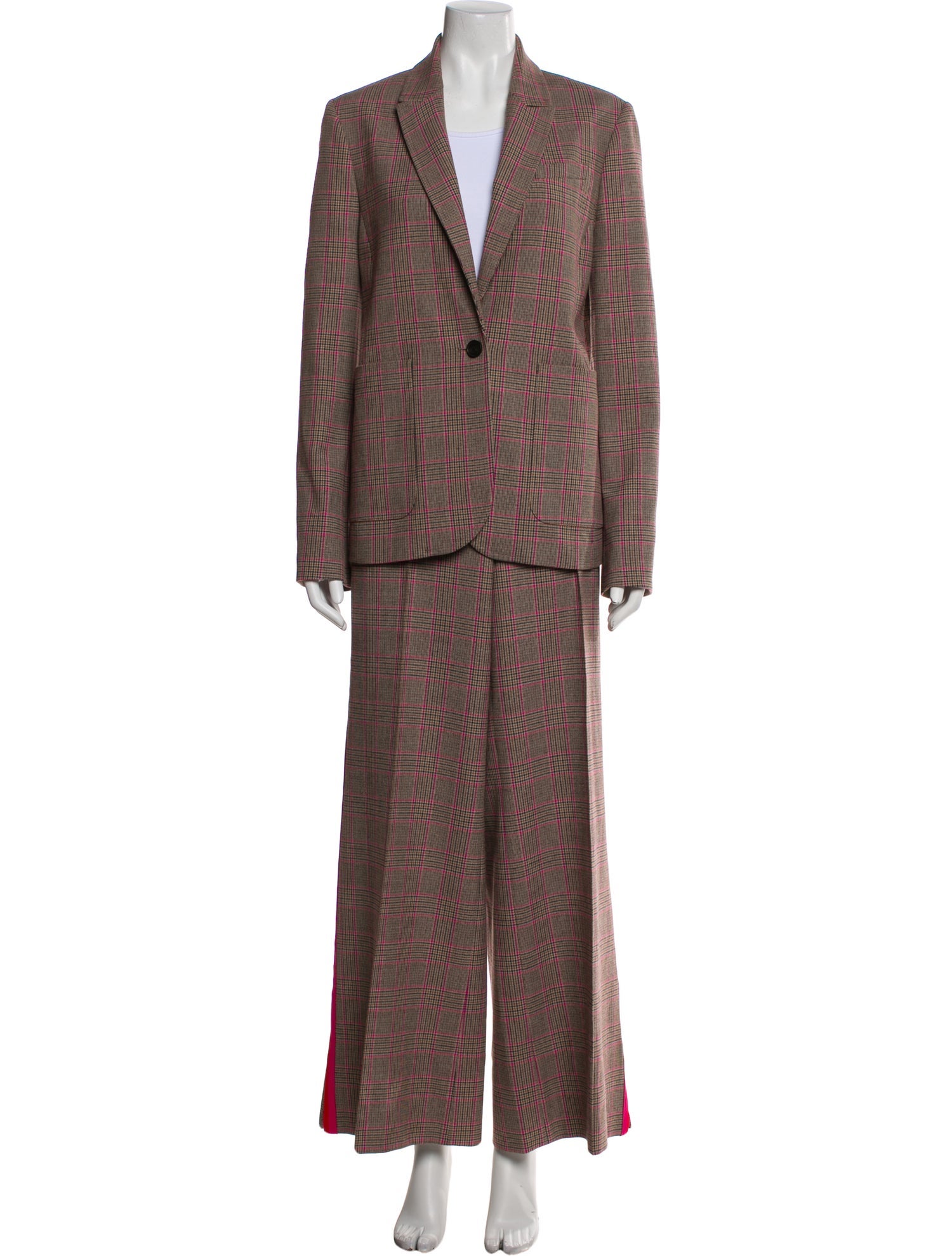 ME+EM Plaid Print Pantsuit