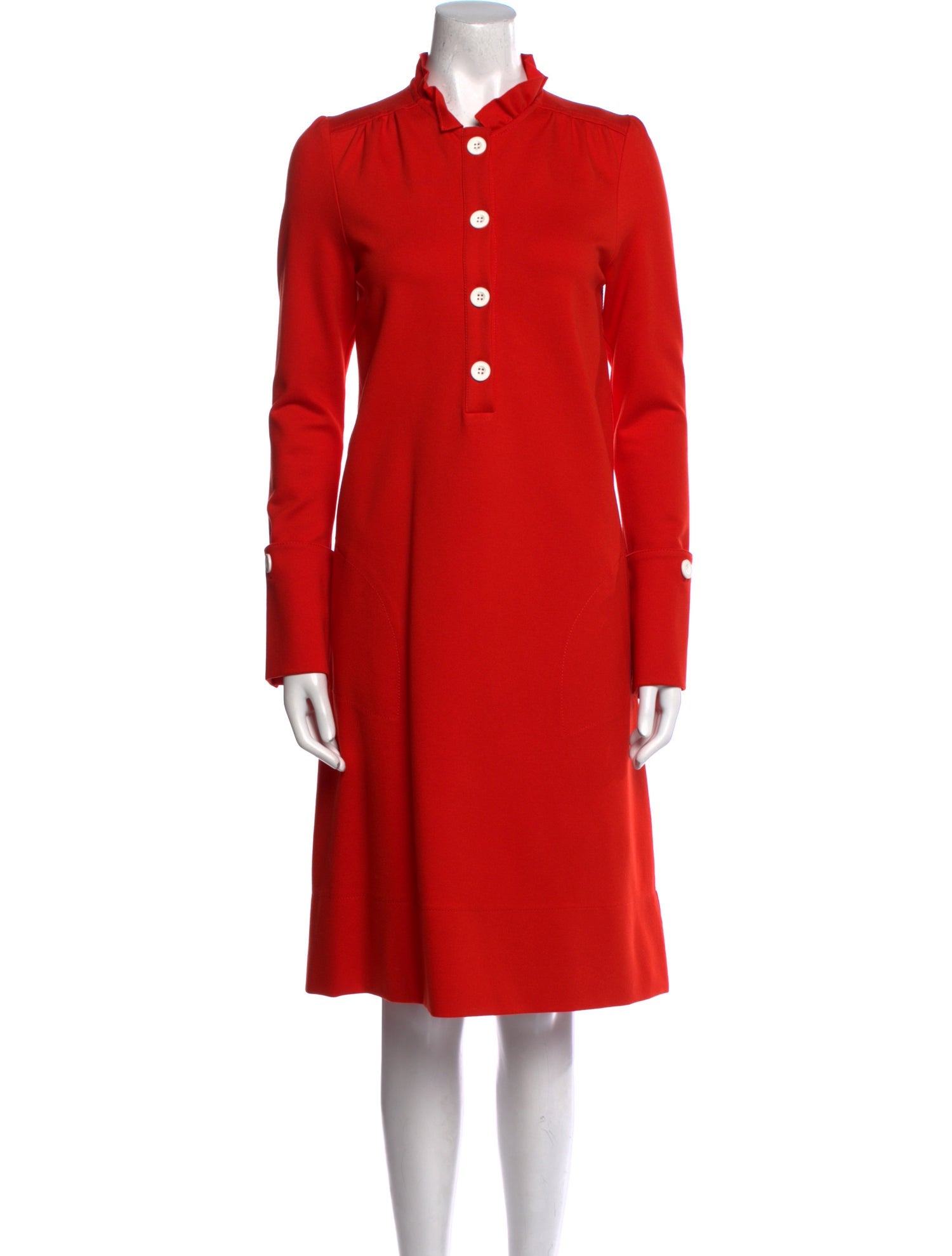 ME+EM Mock Neck Knee-Length Dress