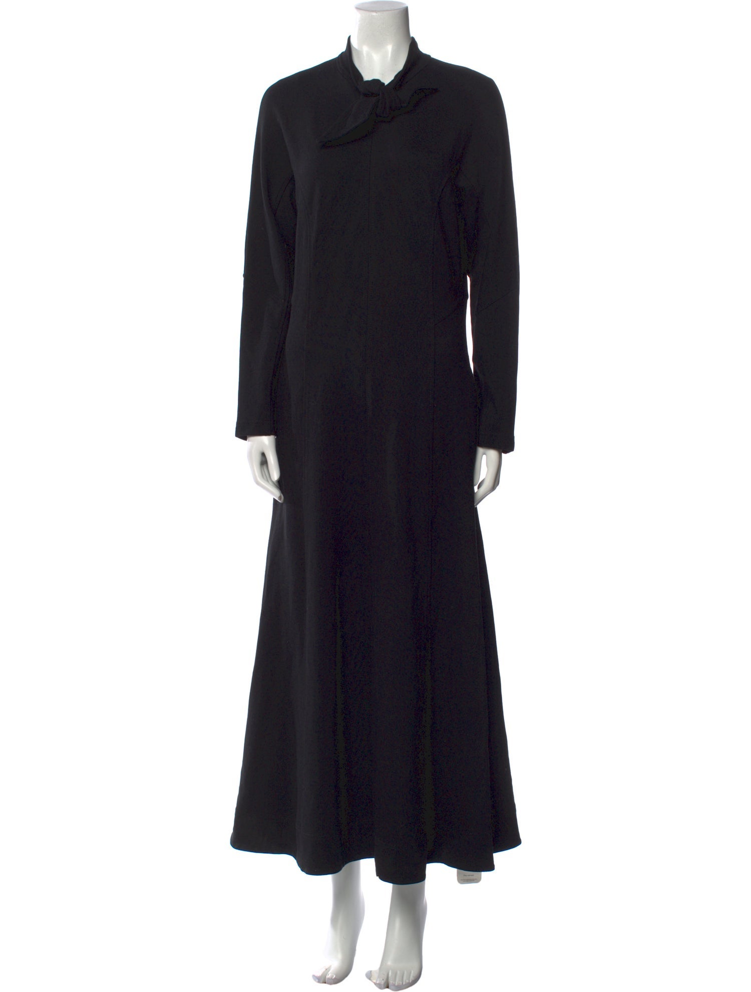 ME+EM Tie Neck Long Dress