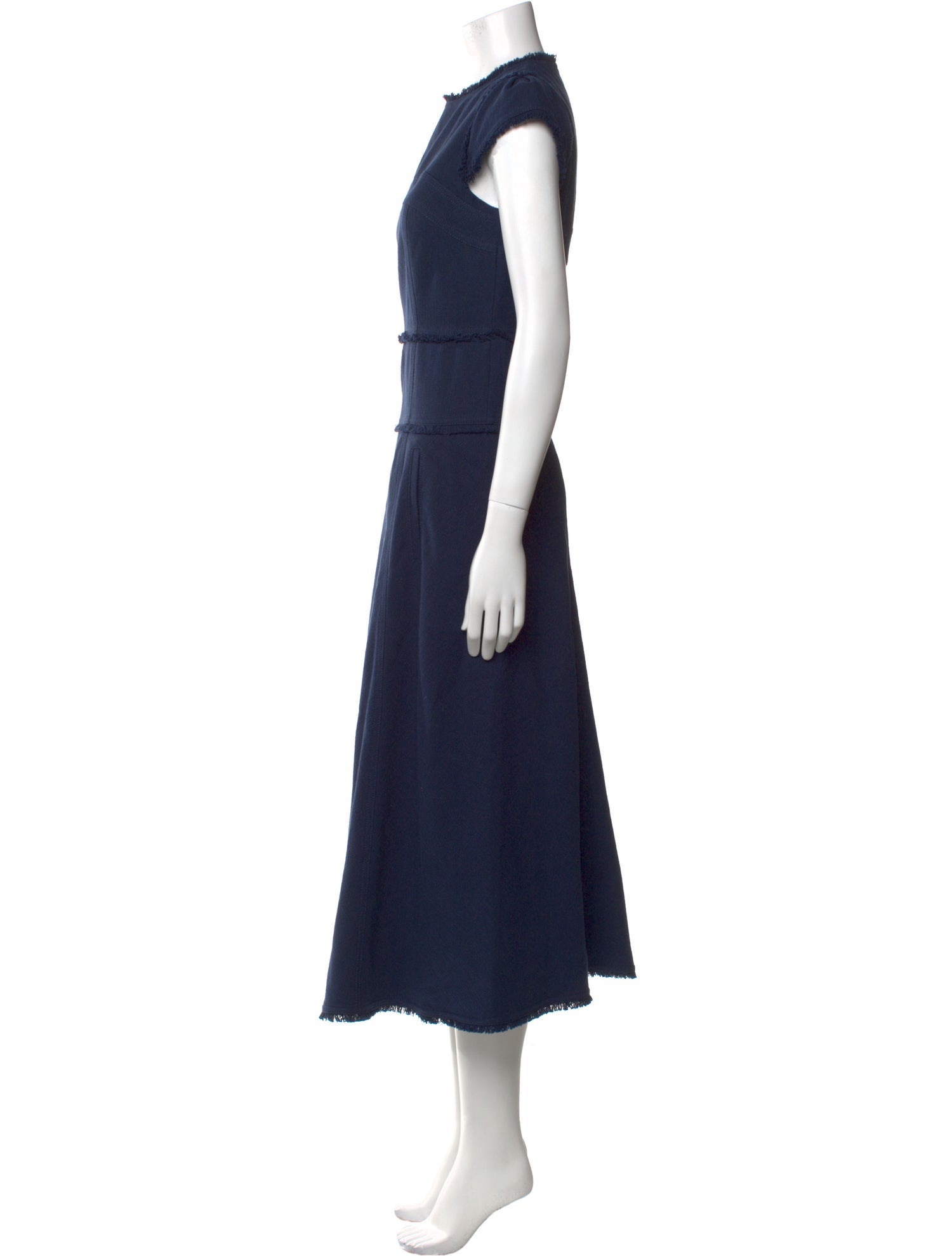 ME+EM Mock Neck Midi Length Dress