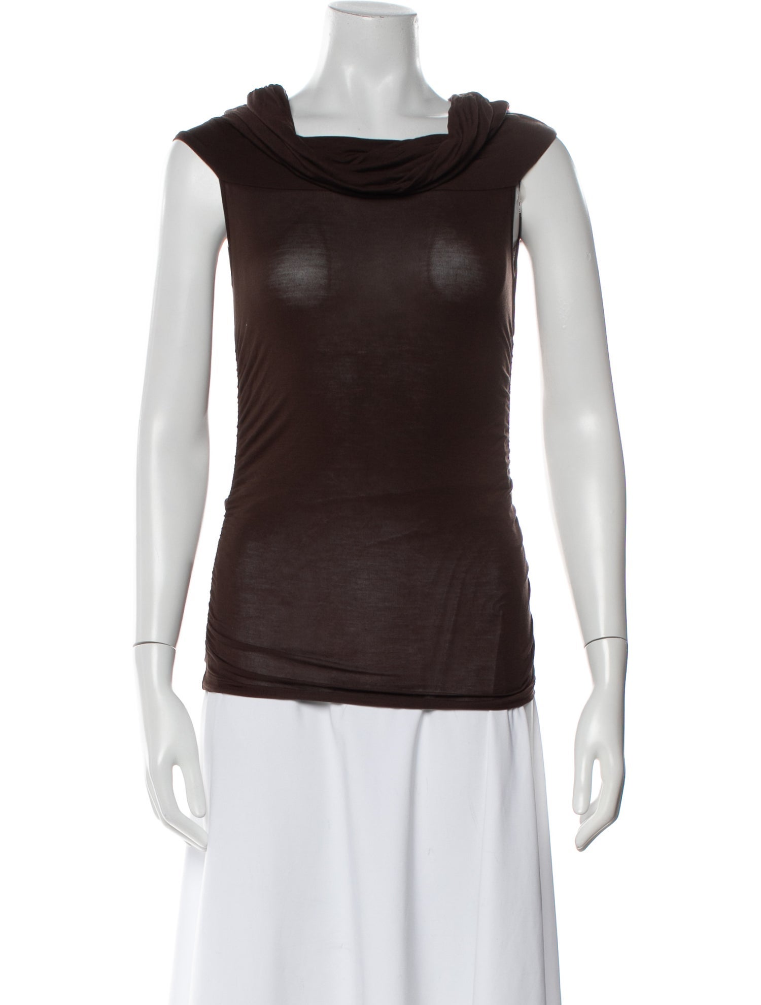 ME+EM Cowl Neck Sleeveless Top