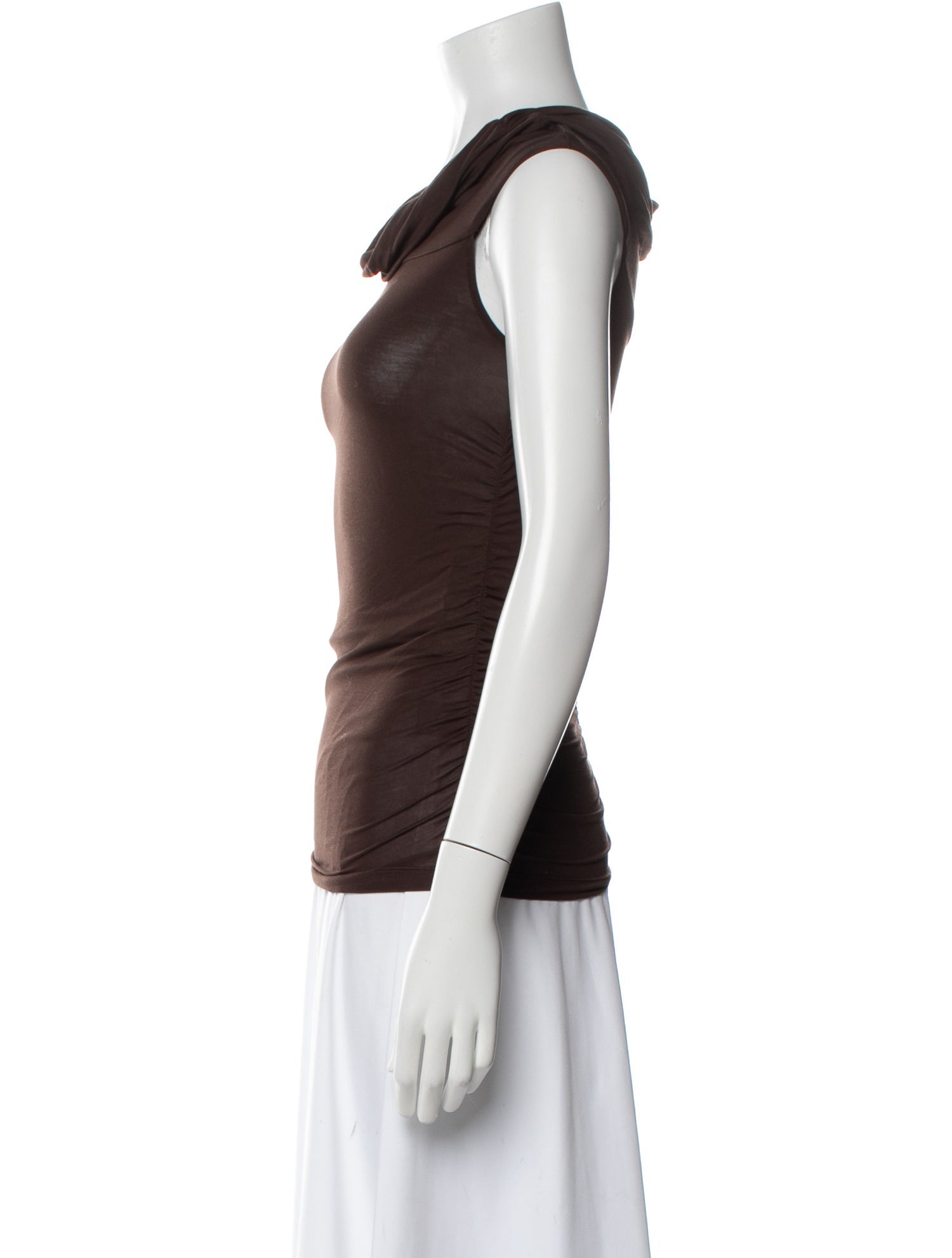 ME+EM Cowl Neck Sleeveless Top