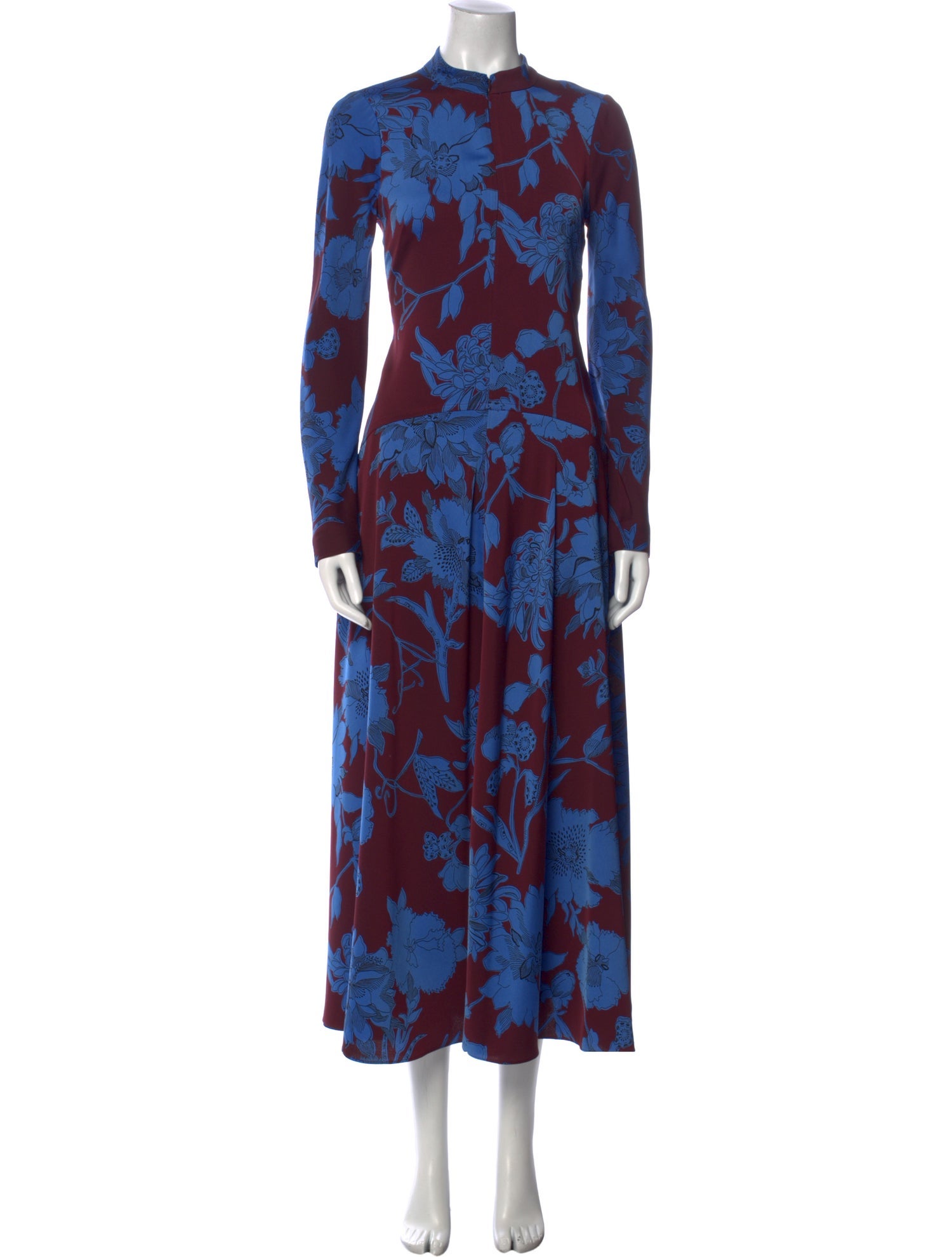 ME+EM Floral Print Midi Length Dress