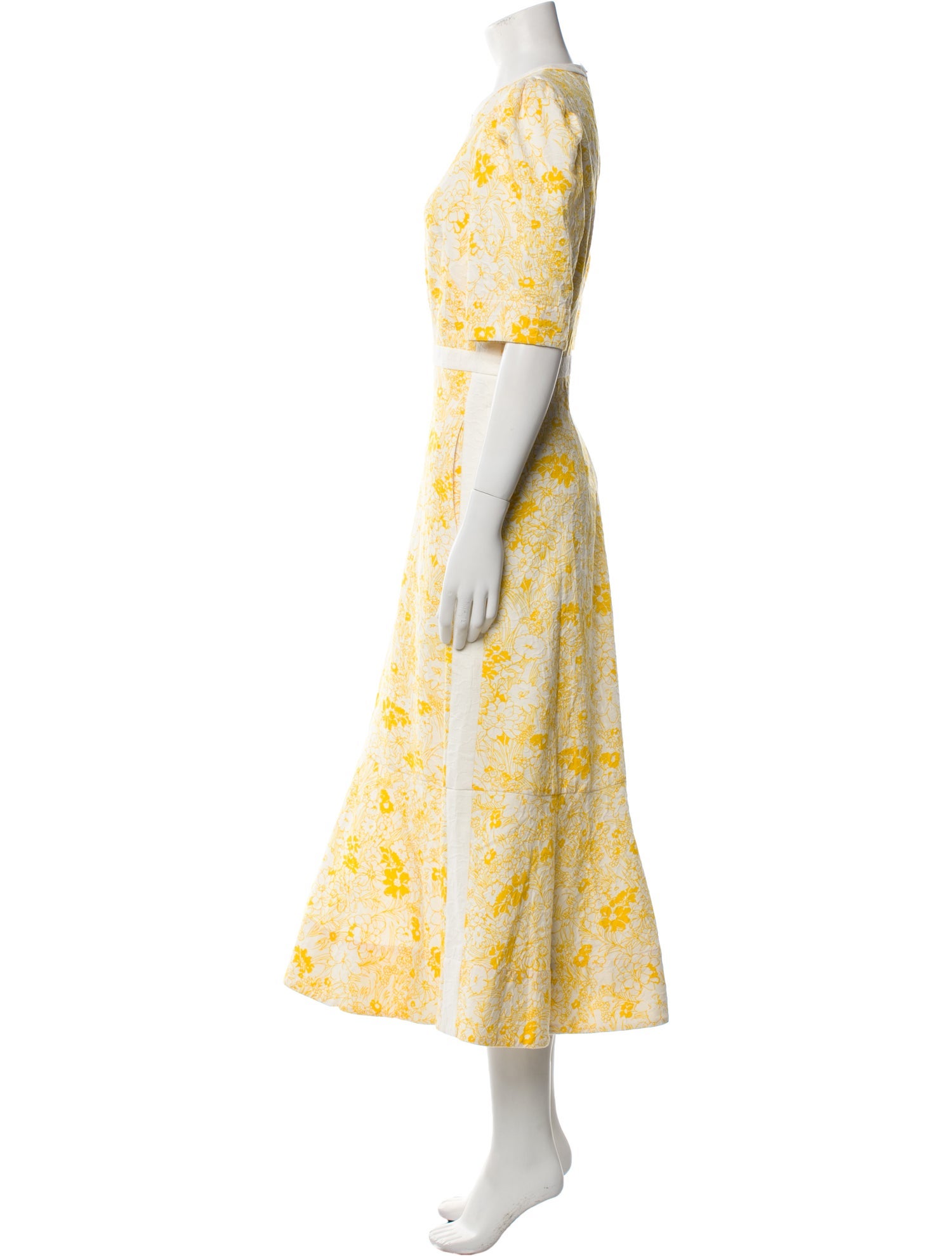 ME+EM Floral Print Long Dress