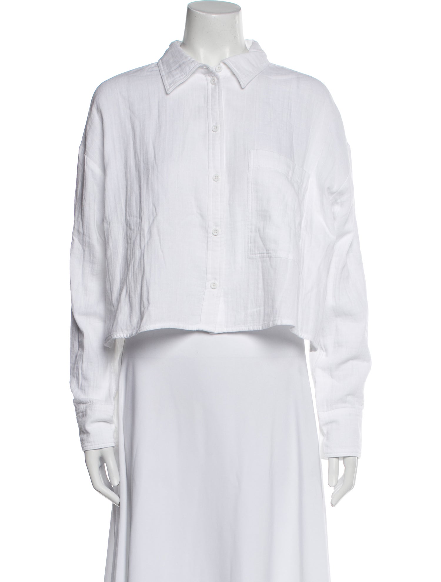 ME+EM Long Sleeve Crop Top