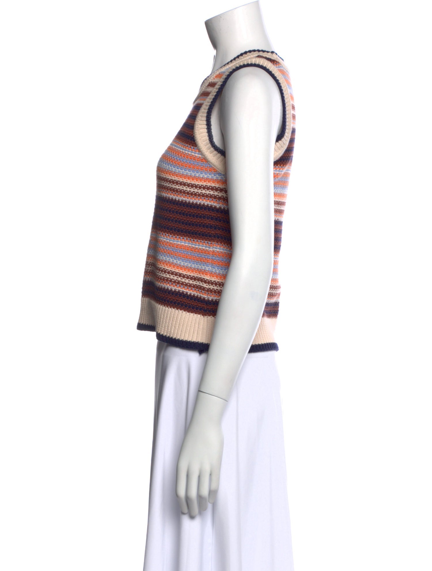 ME+EM Striped Crew Neck Sweater