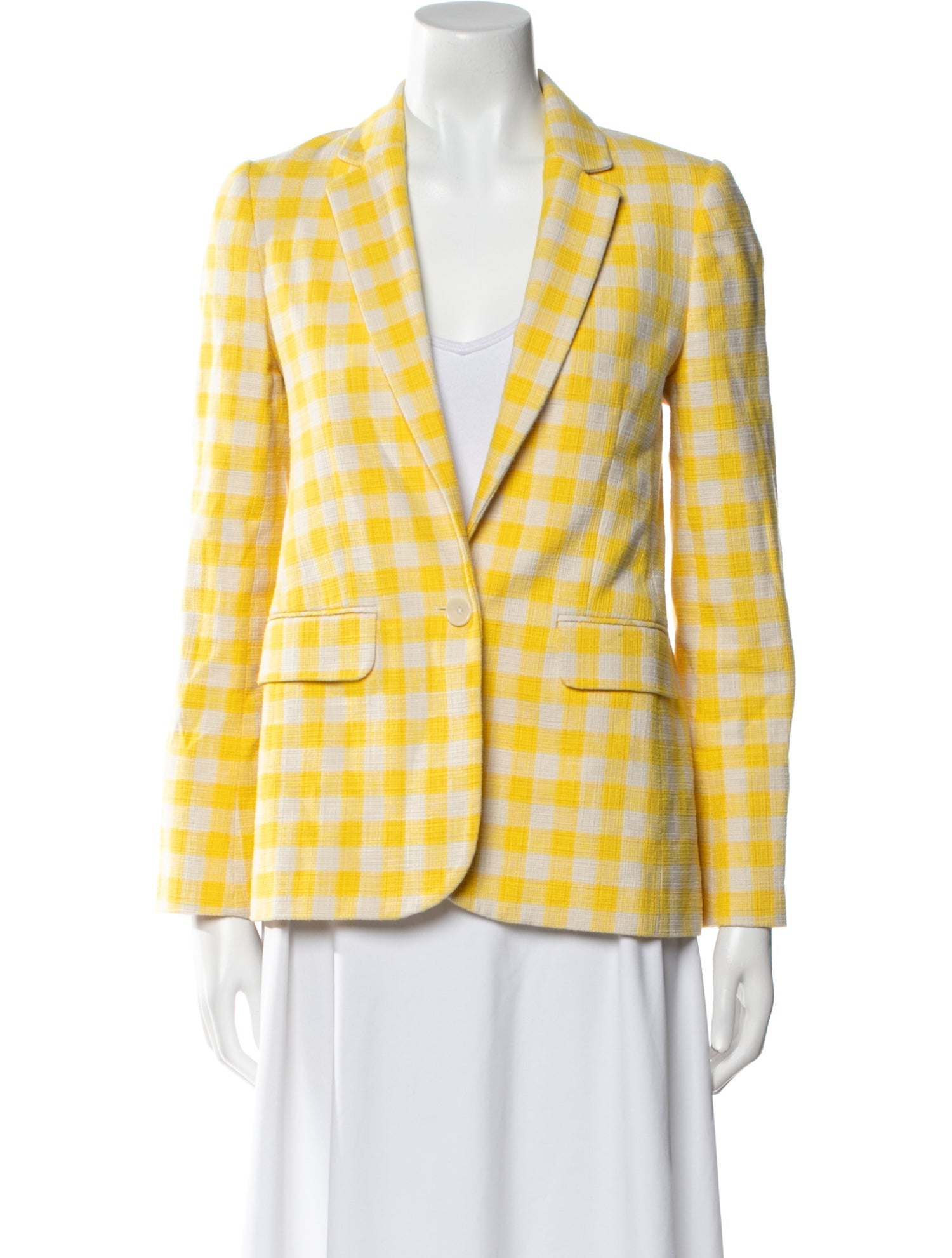 ME+EM Plaid Print Blazer