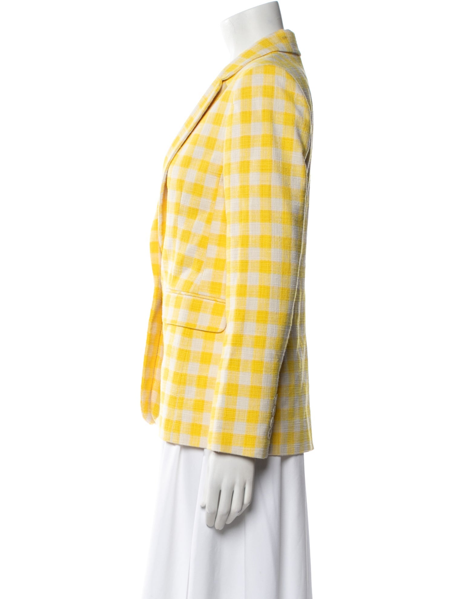 ME+EM Plaid Print Blazer