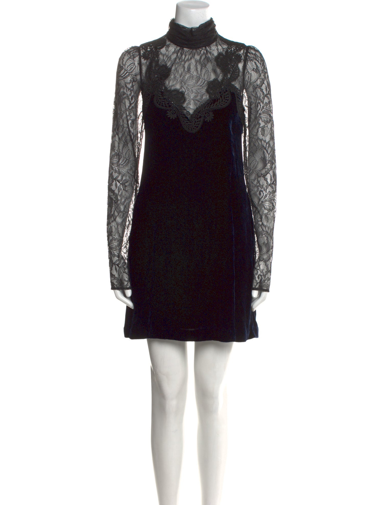 ME+EM Lace Pattern Mini Dress