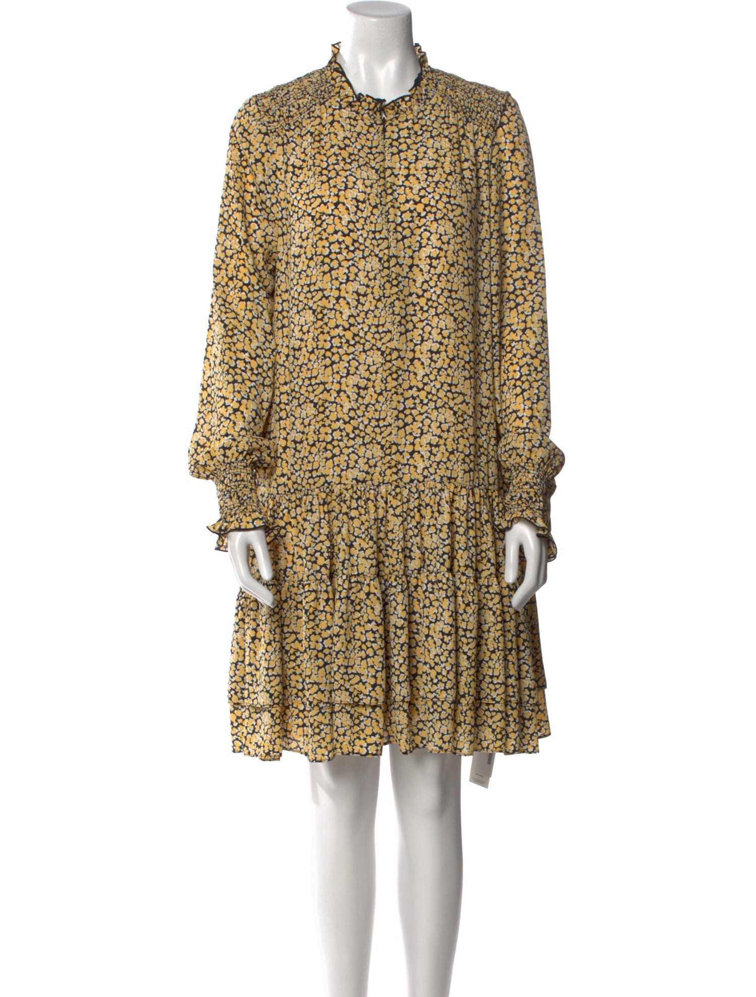 ME+EM Floral Print Knee-Length Dress