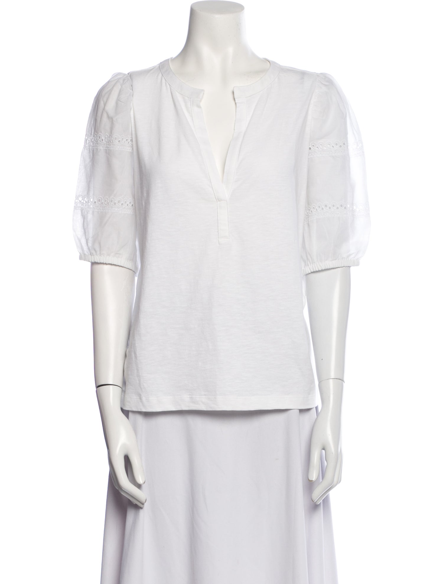 ME+EM V-Neck Three-Quarter Sleeve Tunic