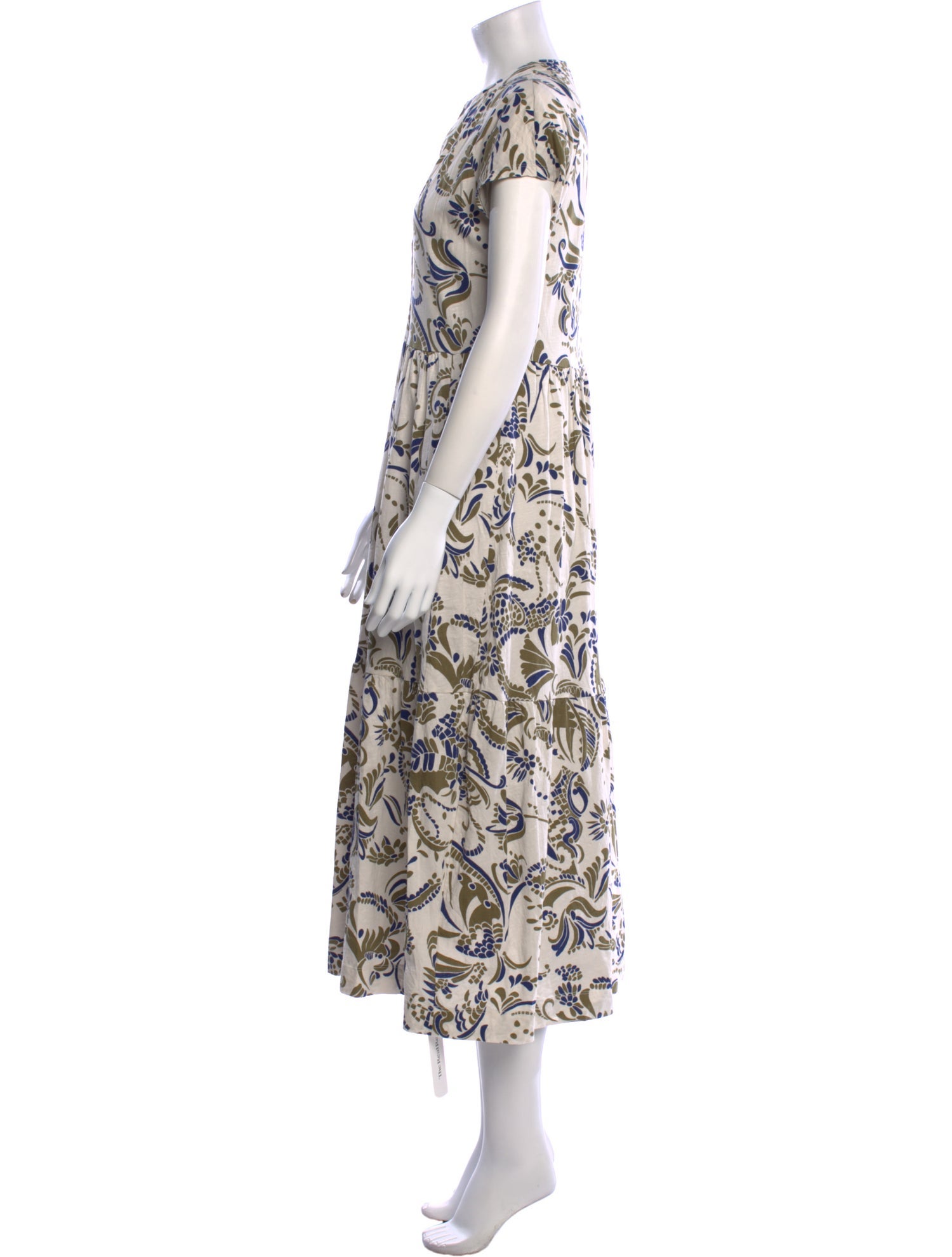 ME+EM Floral Print Midi Length Dress