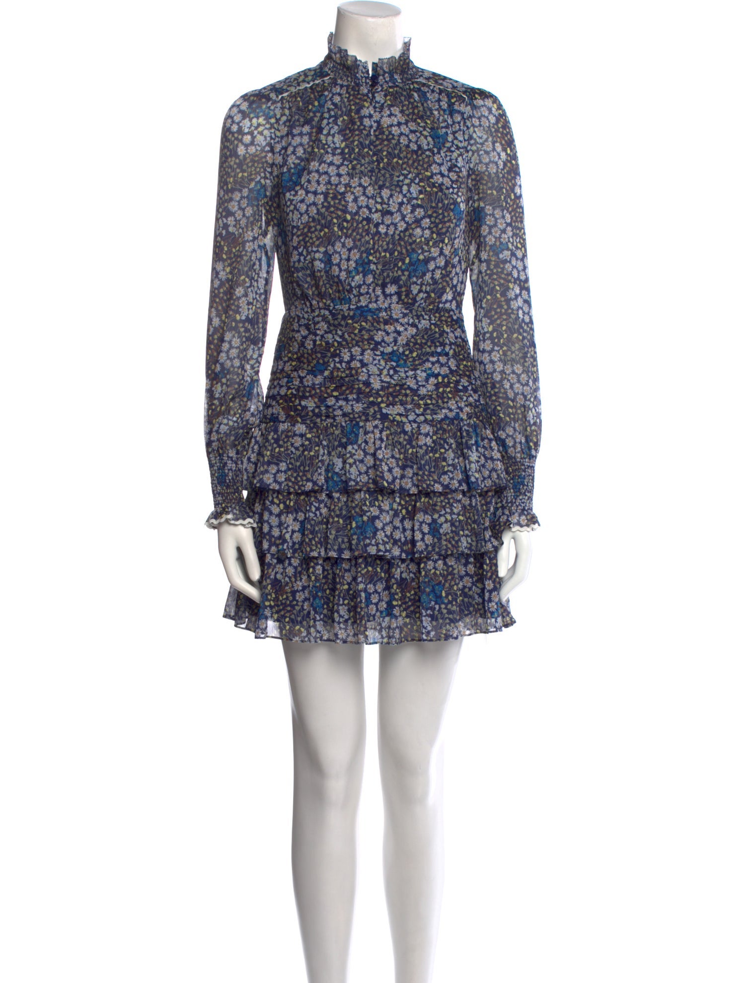 ME+EM Floral Print Mini Dress