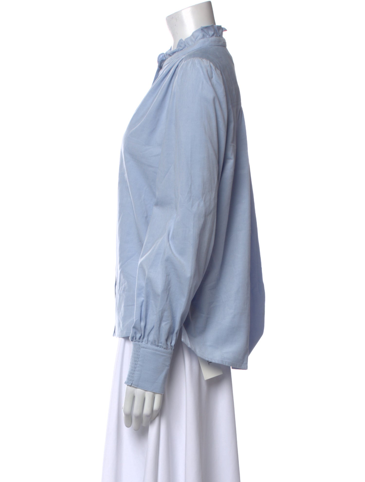 ME+EM Mock Neck Long Sleeve Button-Up Top w/ Tags