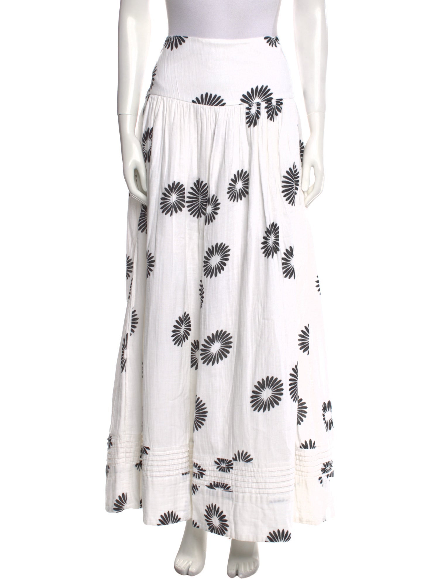 ME+EM Floral Print Long Skirt