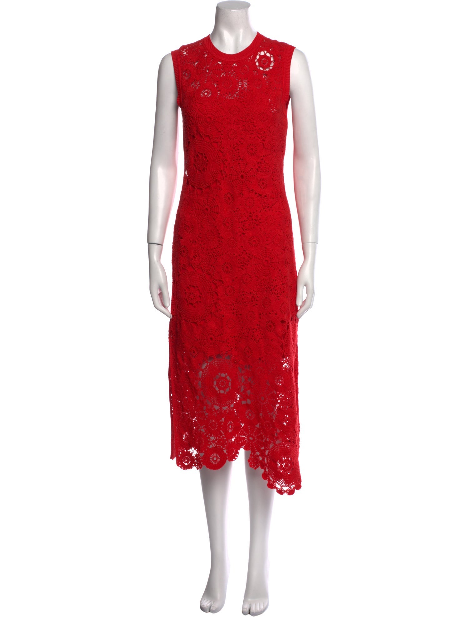 ME+EM Lace Pattern Midi Length Dress