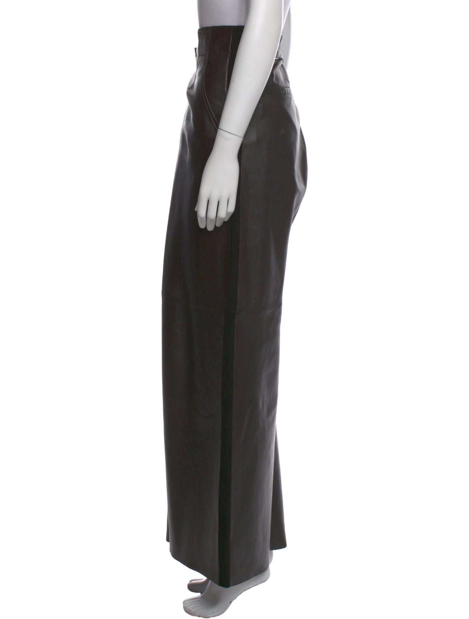 ME+EM Lamb Leather Wide Leg Pants