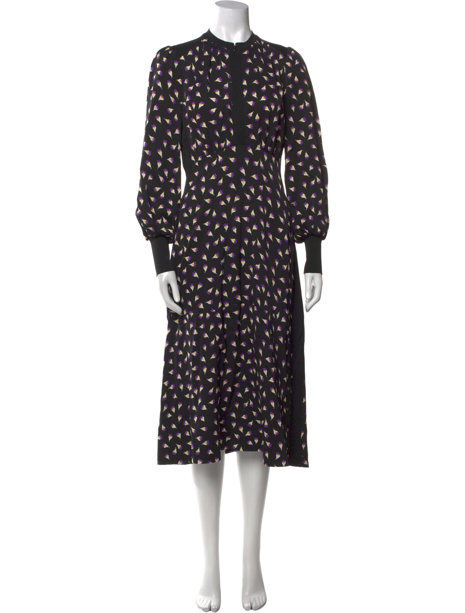 ME+EM Printed Midi Length Dress