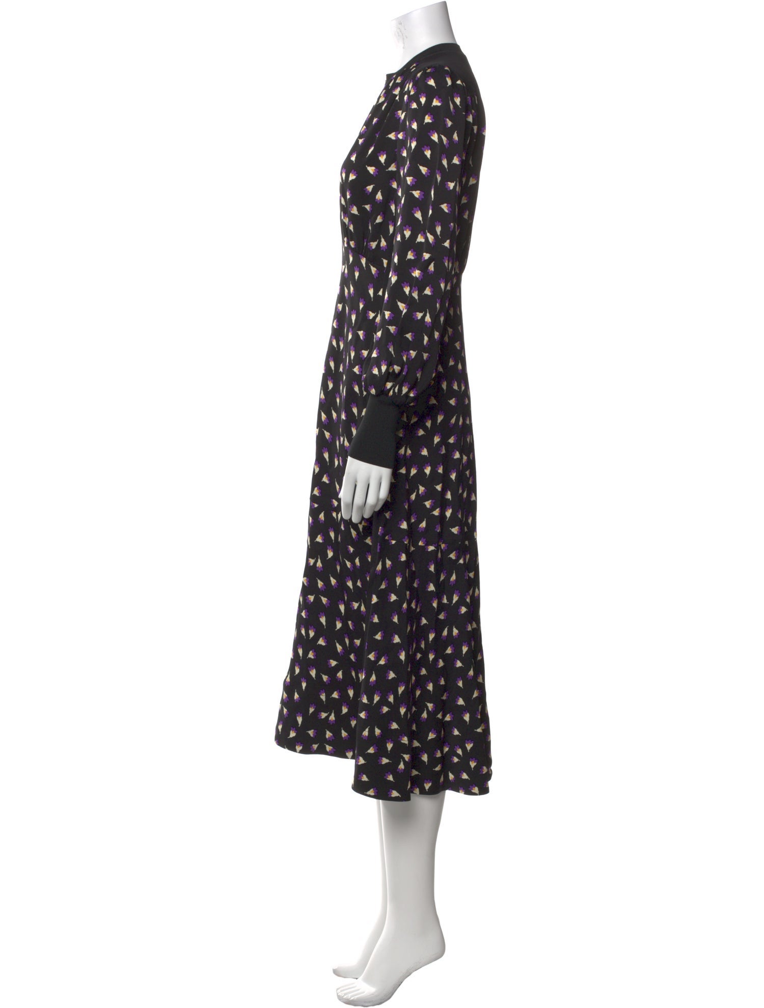 ME+EM Printed Midi Length Dress