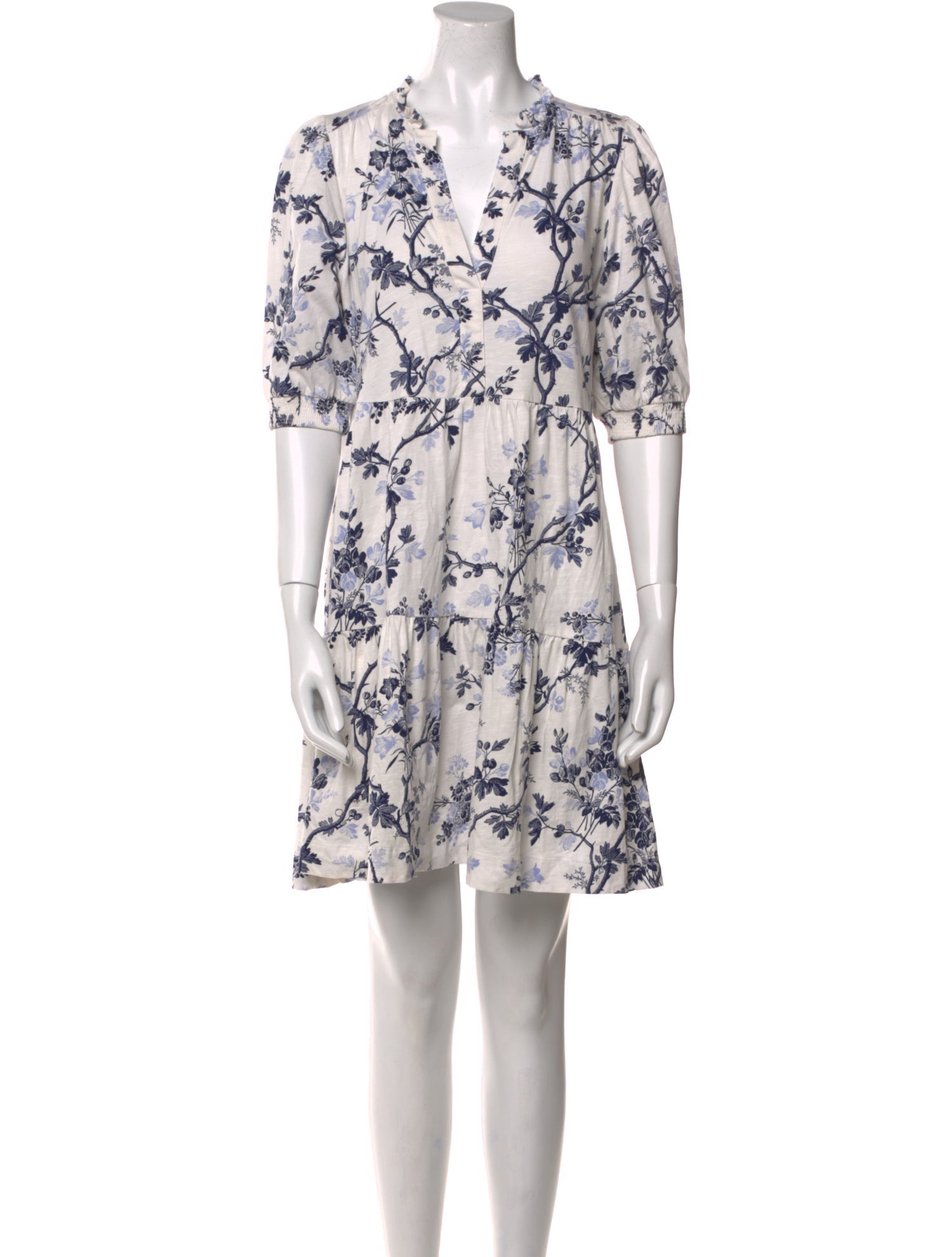 ME+EM Floral Print Mini Dress