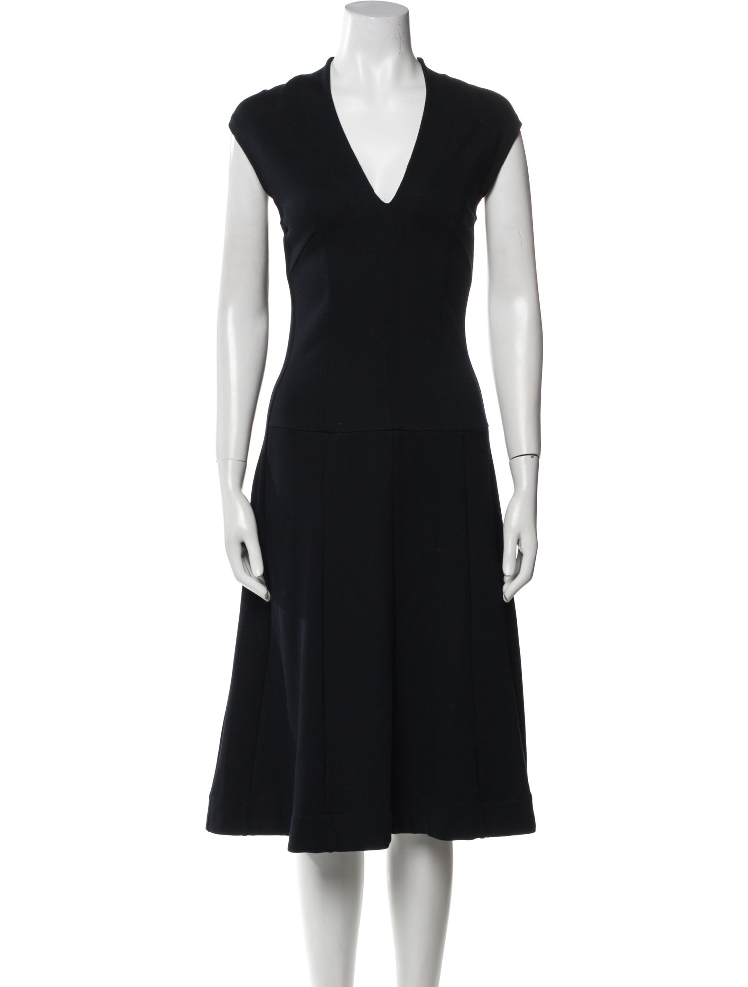 ME+EM V-Neck Midi Length Dress