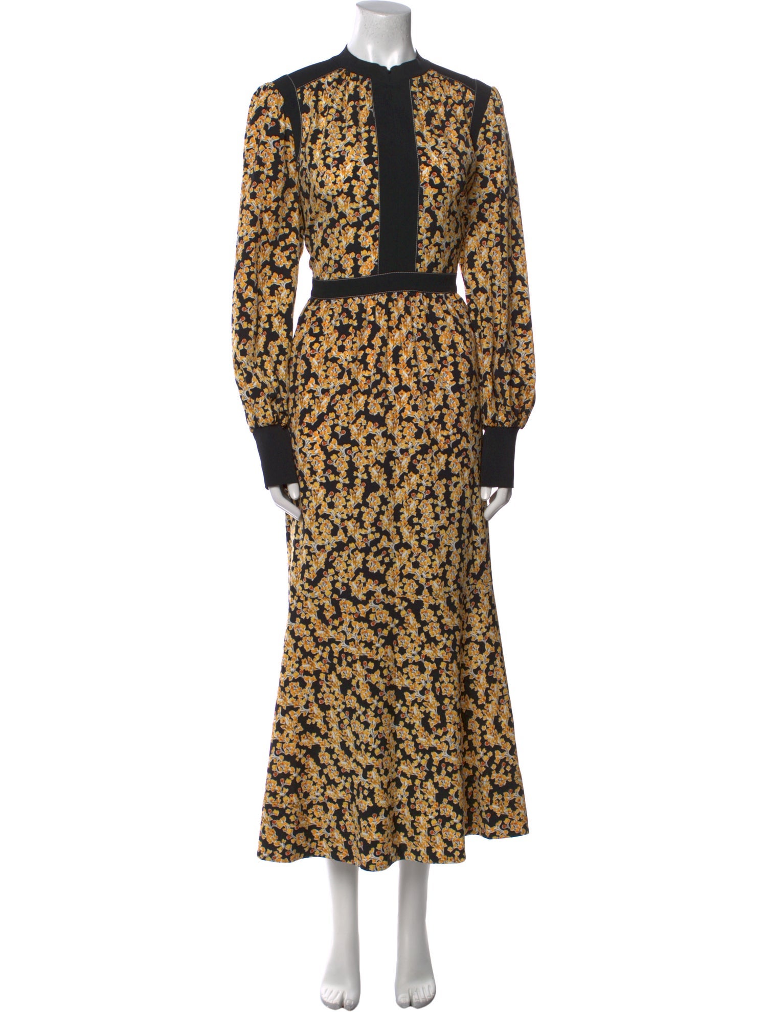 ME+EM Floral Print Long Dress