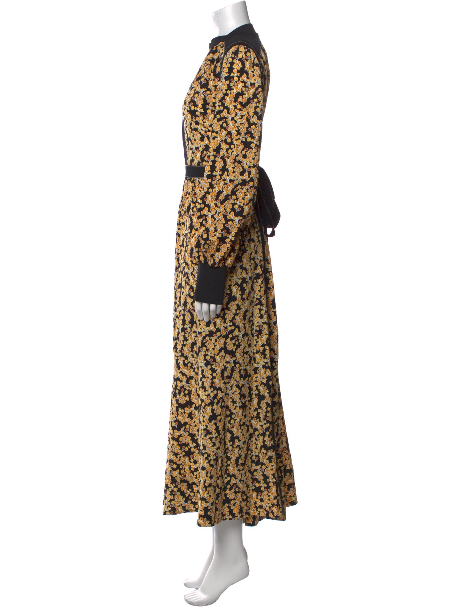 ME+EM Floral Print Long Dress