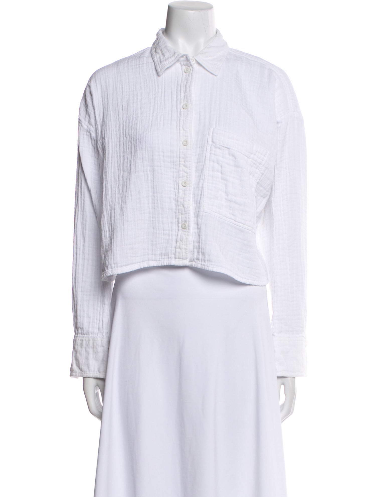 ME+EM Long Sleeve Crop Top