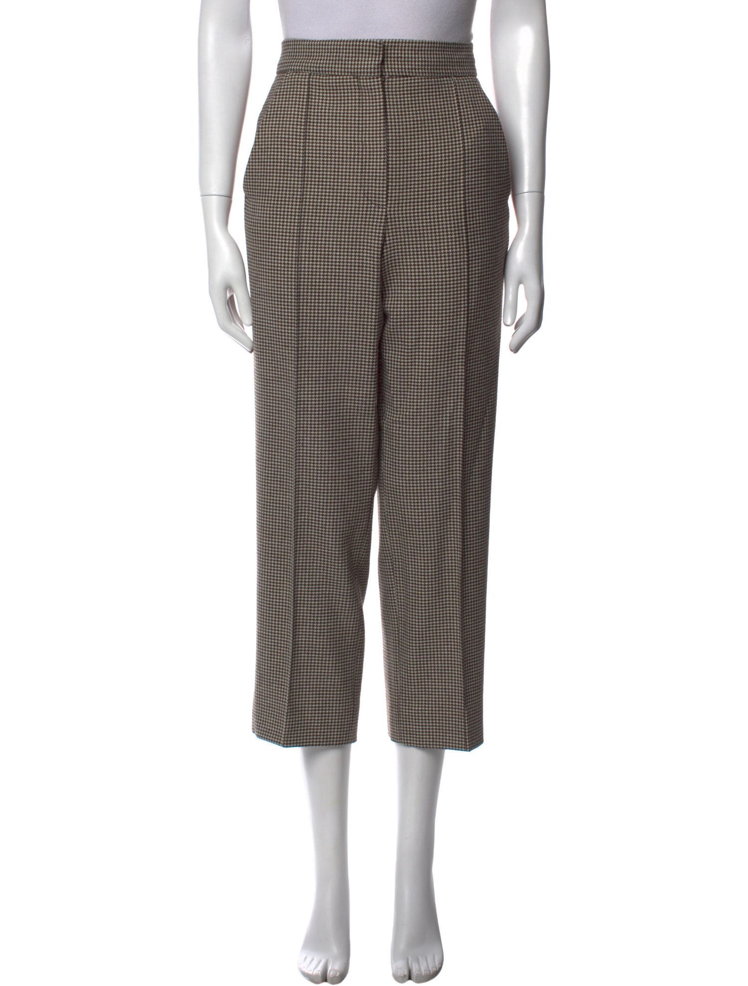 ME+EM Plaid Print Straight Leg Pants