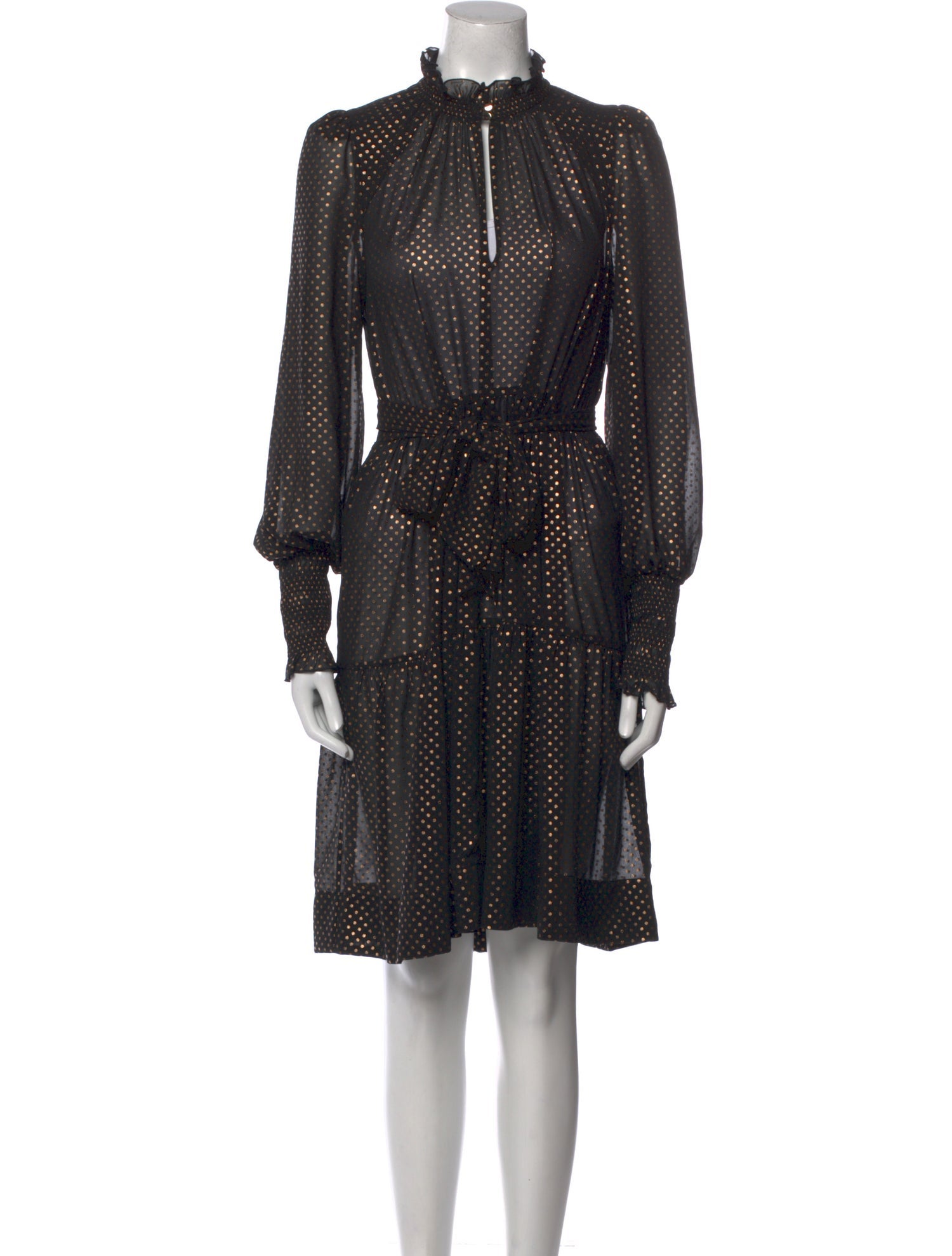ME+EM Polka Dot Print Knee-Length Dress