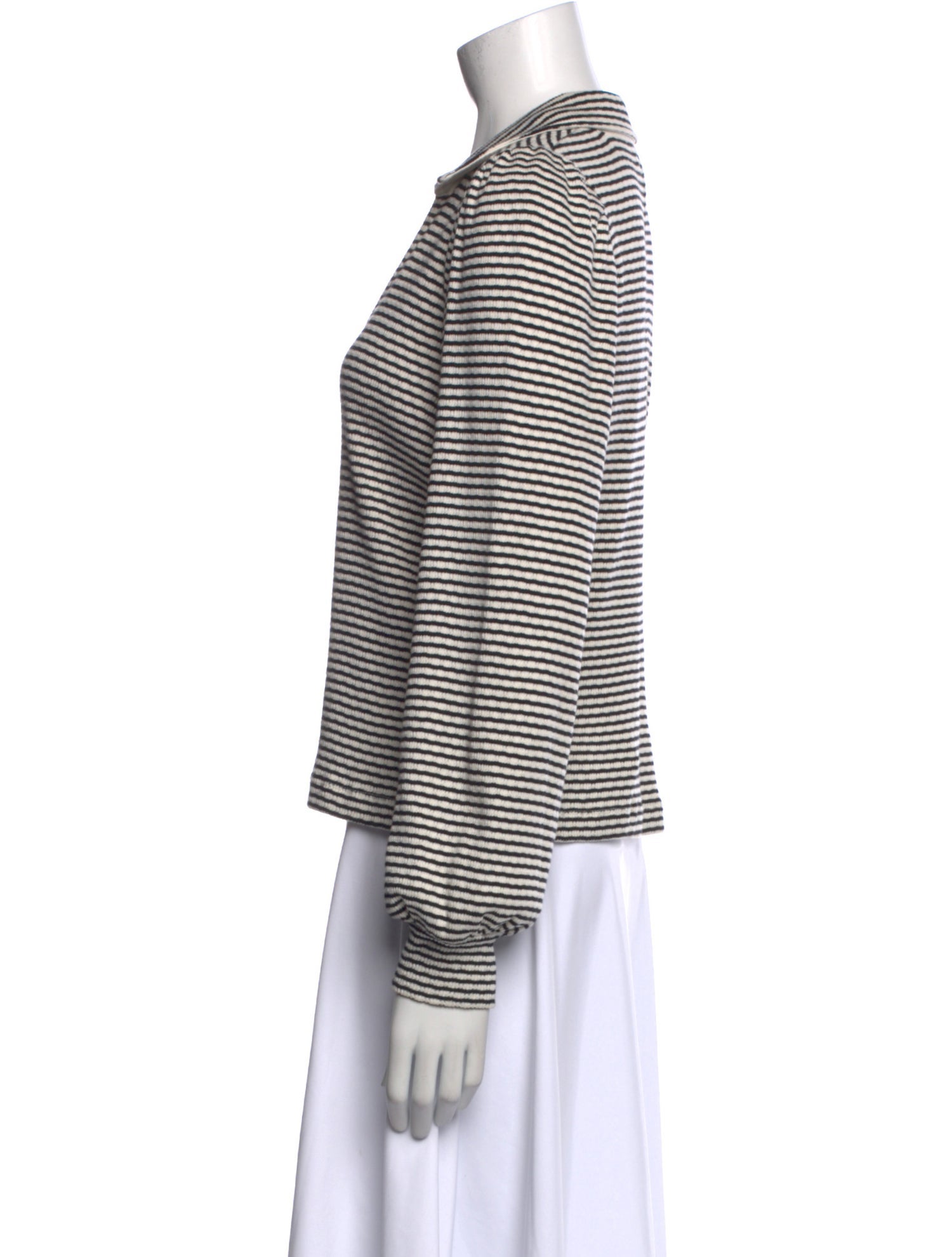 ME+EM Striped V-Neck Top