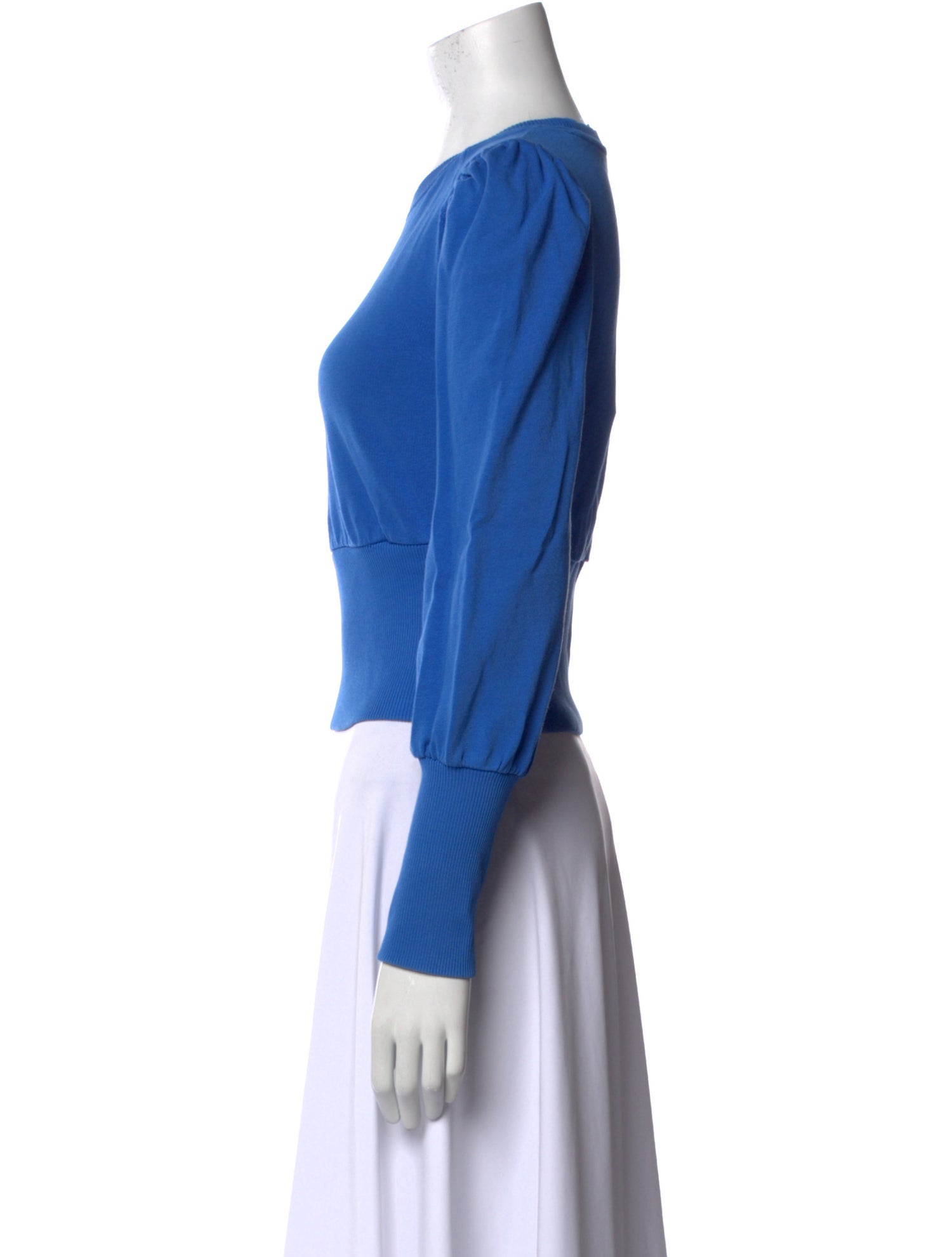 ME+EM Crew Neck Long Sleeve Crop Top