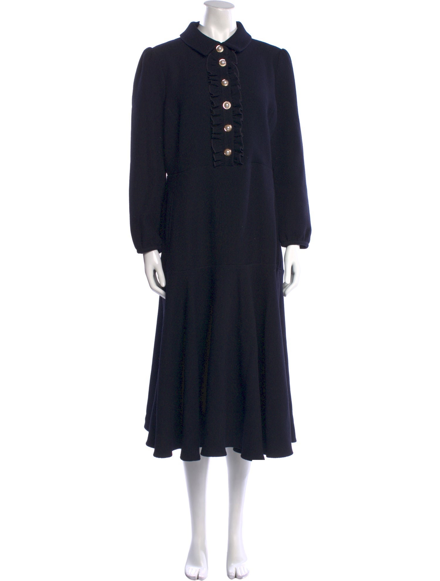 ME+EM Mock Neck Midi Length Dress