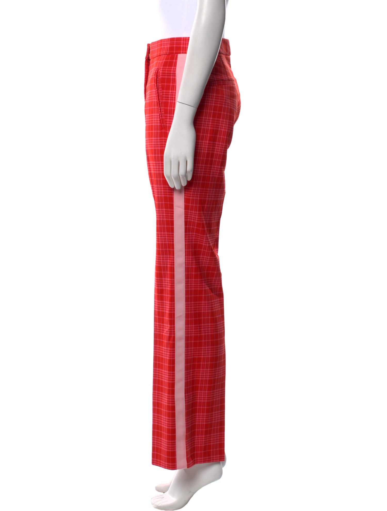 ME+EM Plaid Print Wide Leg Pants