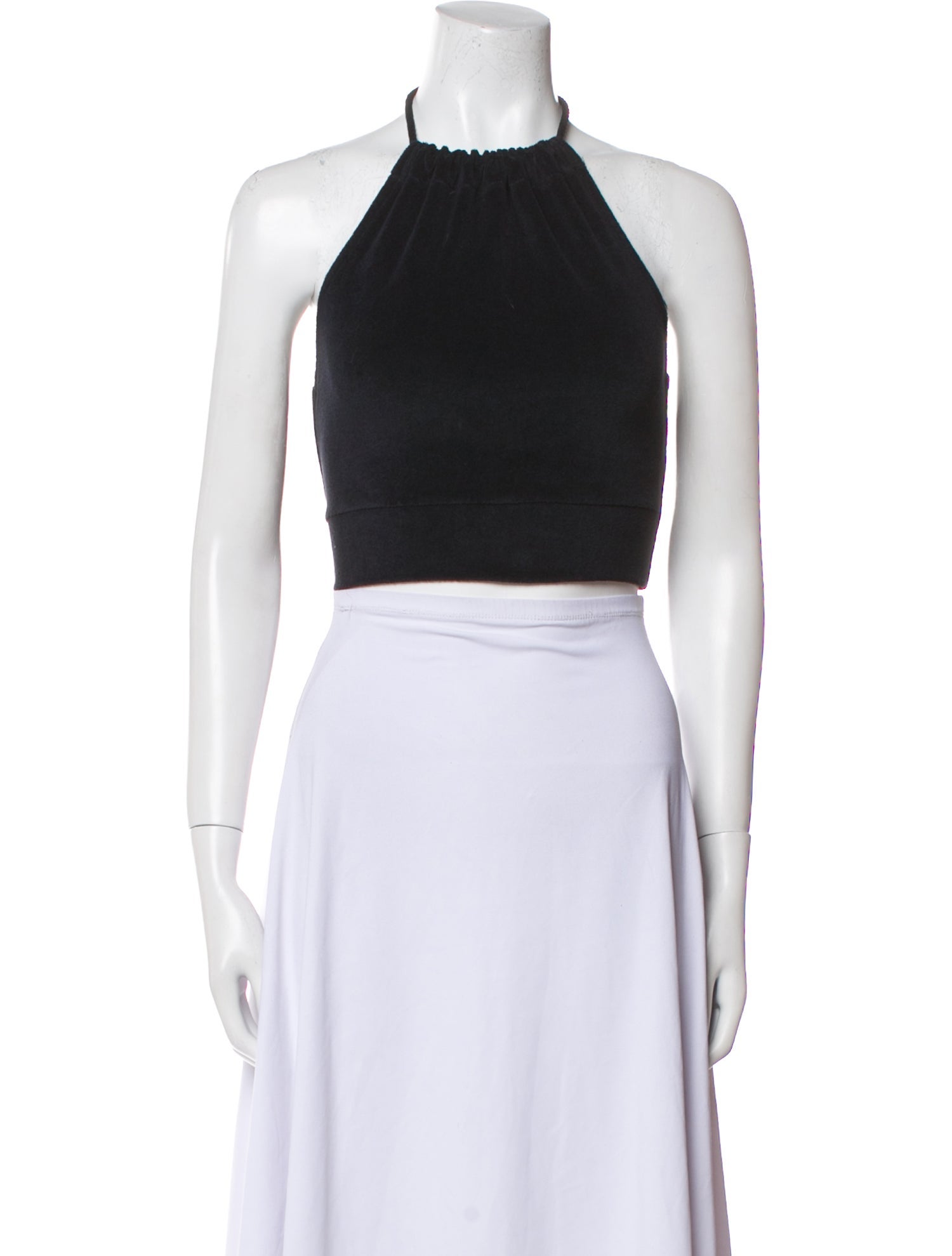 ME+EM Halterneck Sleeveless Crop Top