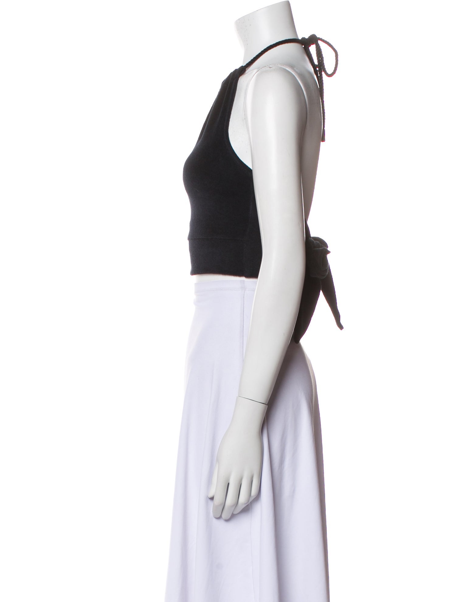 ME+EM Halterneck Sleeveless Crop Top