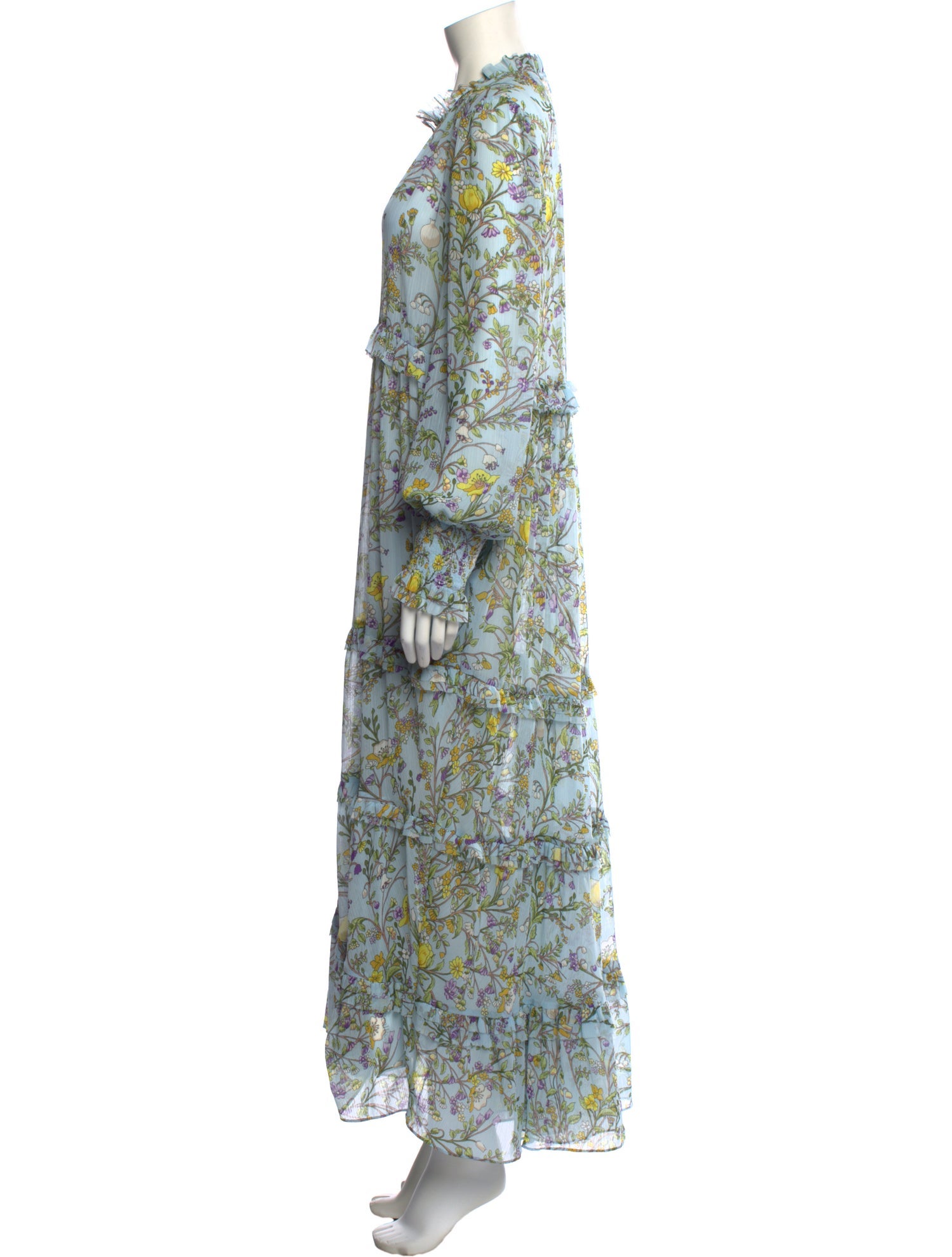 ME+EM Floral Print Long Dress